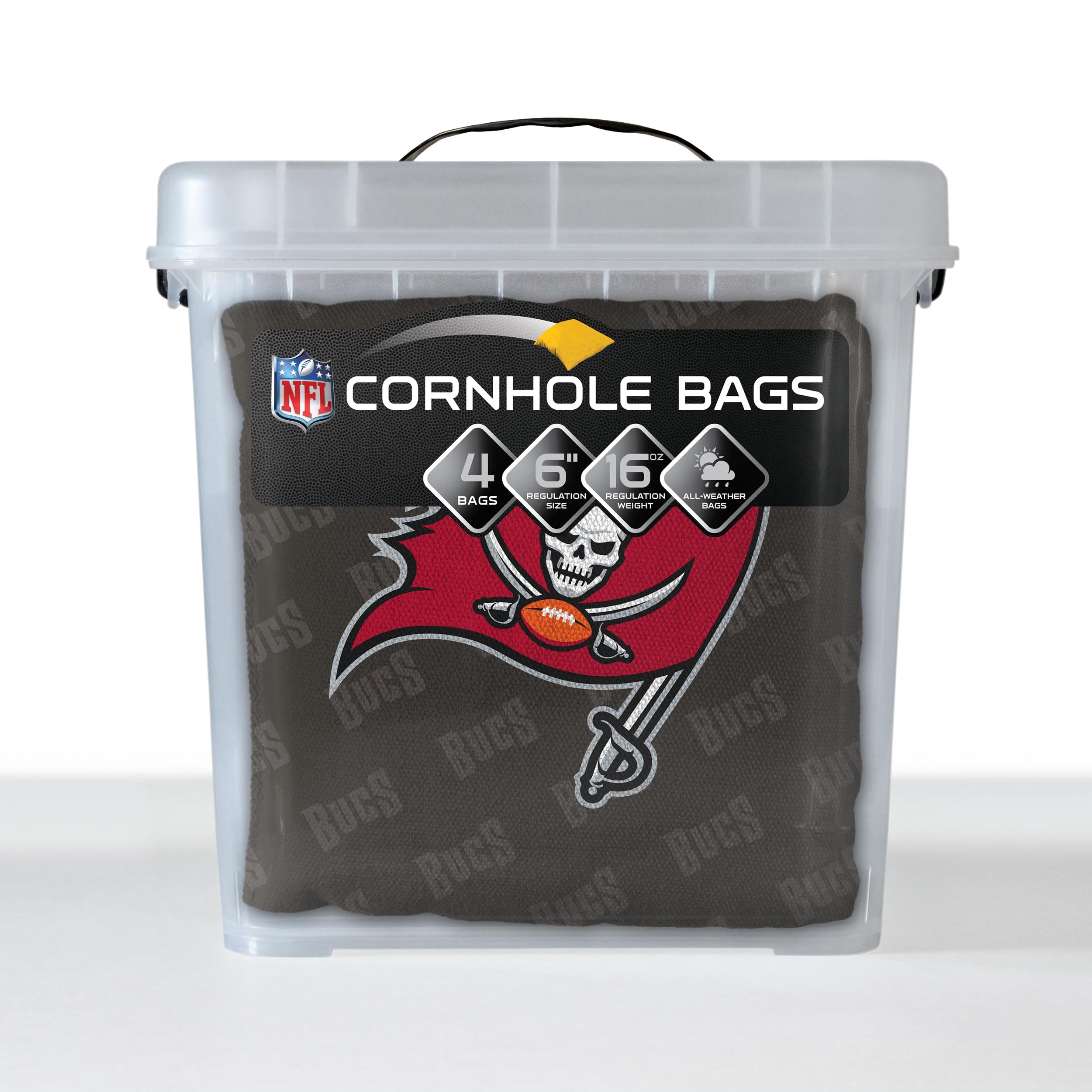 YouTheFan NFL Tampa Bay Buccaneers Cornhole Bags - 4PK - Grey - Sports Collectibles, Sports Memorabilia, Sports Fan Shop, Sports Gifts