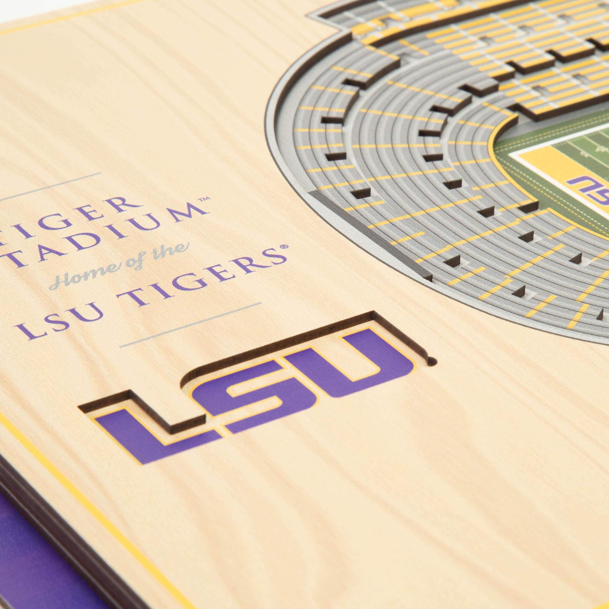 YouTheFan NCAA LSU Tigers 5-Layer StadiumView 3D Wall Art - Tiger Stadium - Sports Collectibles, Sports Memorabilia, Sports Fan Shop, Sports Gifts