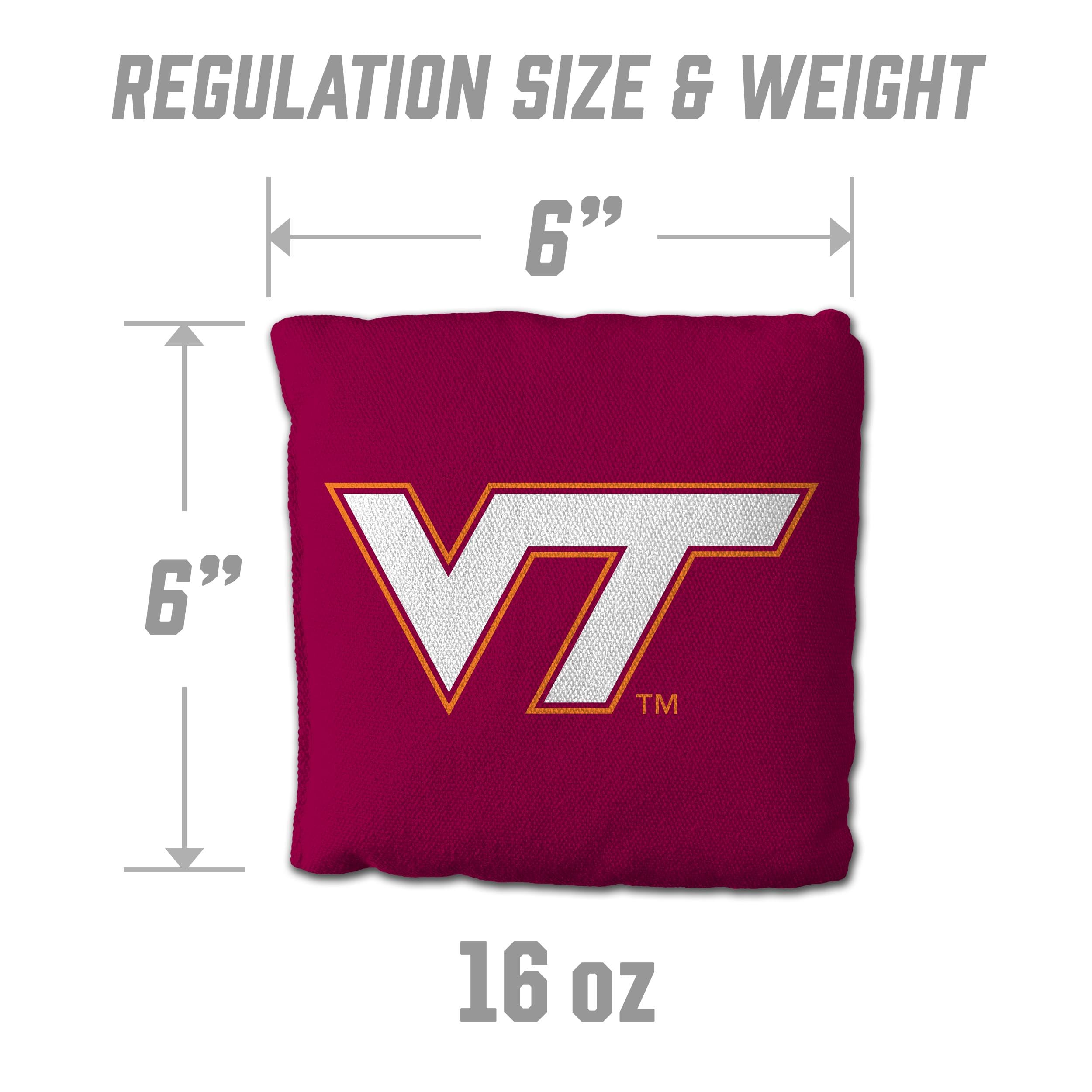 YouTheFan NCAA Virginia Tech Hokies Cornhole Bags - 4PK - Maroon - Sports Collectibles, Sports Memorabilia, Sports Fan Shop, Sports Gifts