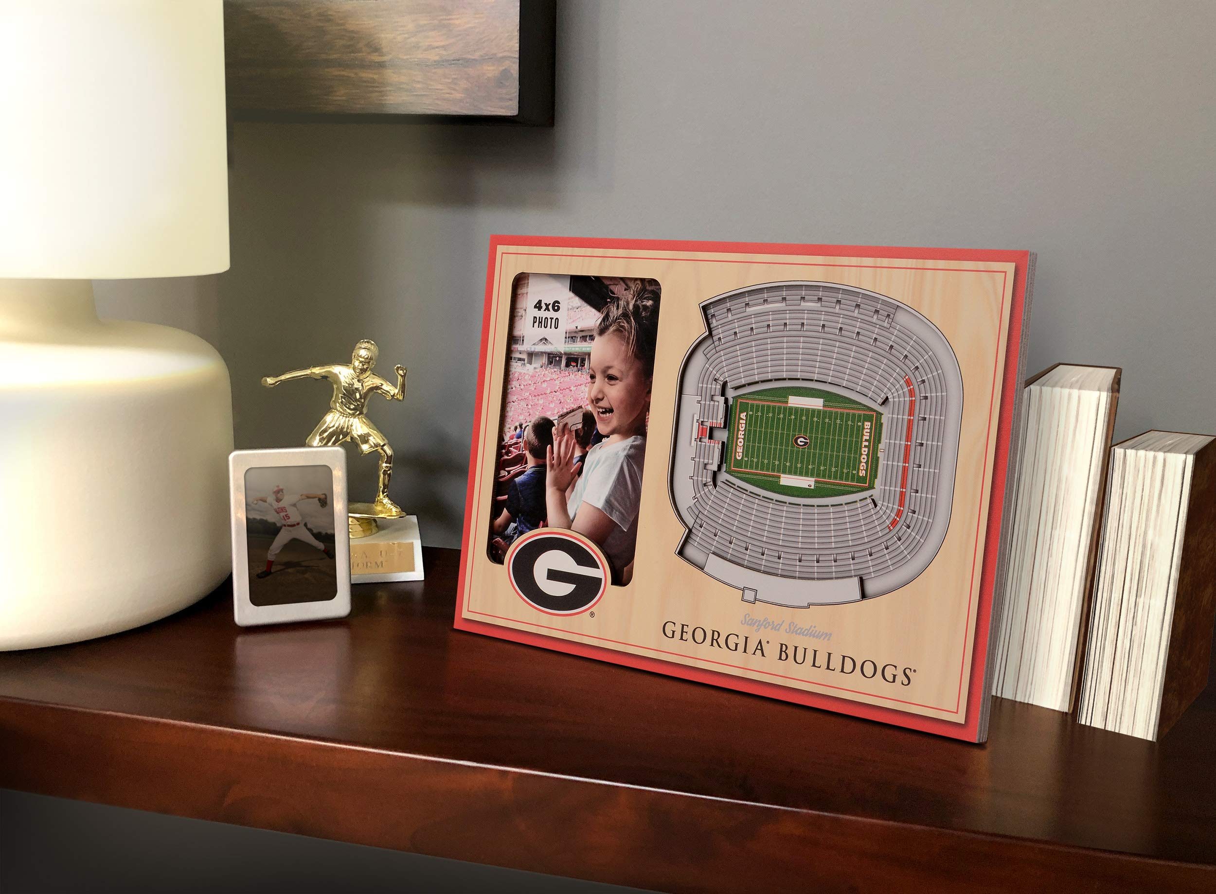YouTheFan NCAA Georgia Bulldogs 3D StadiumView Picture Frame - Sanford Stadium 12" x 8" - Sports Collectibles, Sports Memorabilia, Sports Fan Shop, Sports Gifts