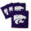 YouTheFan NCAA Kansas State Wildcats Cornhole Bags - 4PK - Purple - Sports Collectibles, Sports Memorabilia, Sports Fan Shop, Sports Gifts