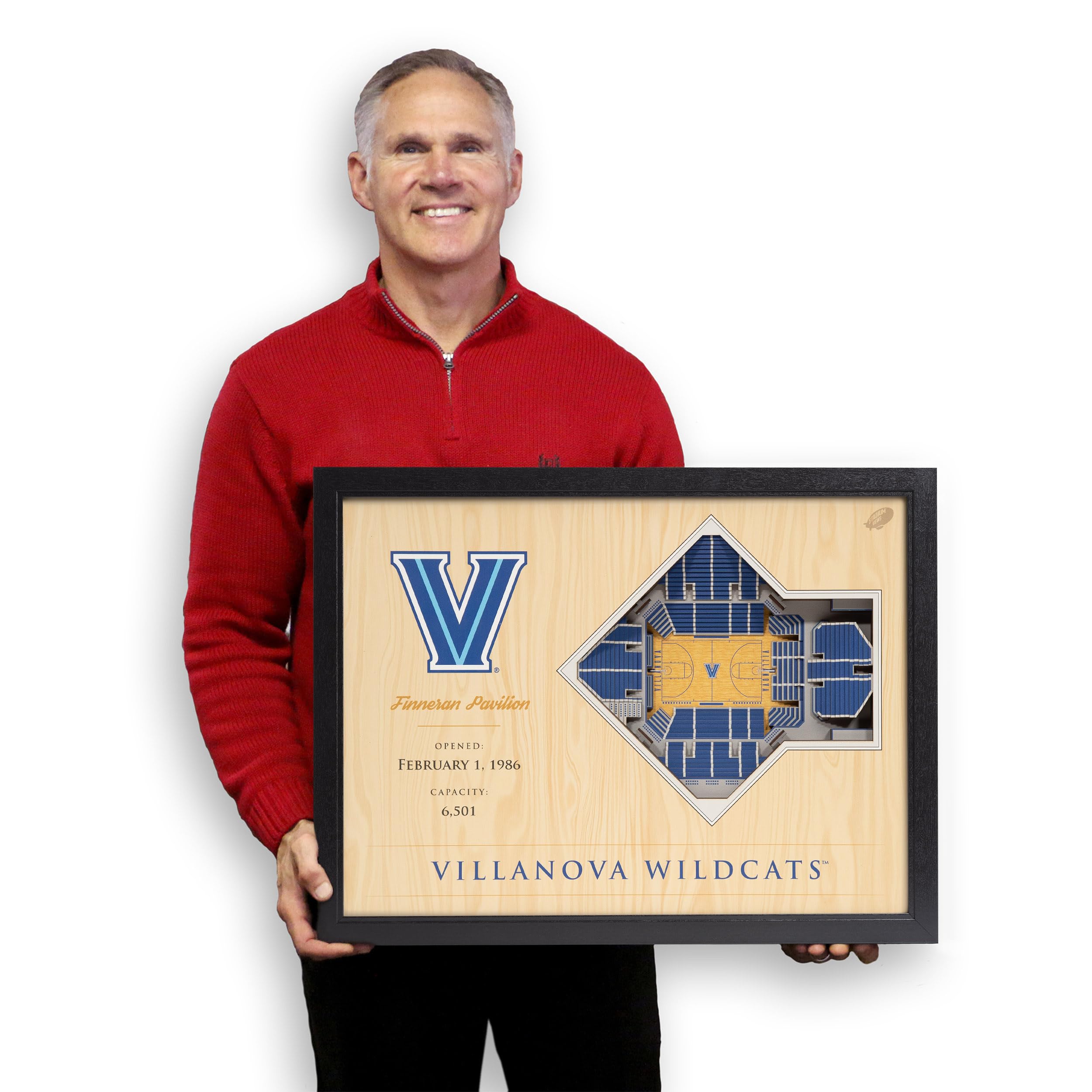 YouTheFan NCAA Villanova Wildcats 25-Layer StadiumViews 3D Wall Art - Finneran Pavilion - Sports Collectibles, Sports Memorabilia, Sports Fan Shop, Sports Gifts