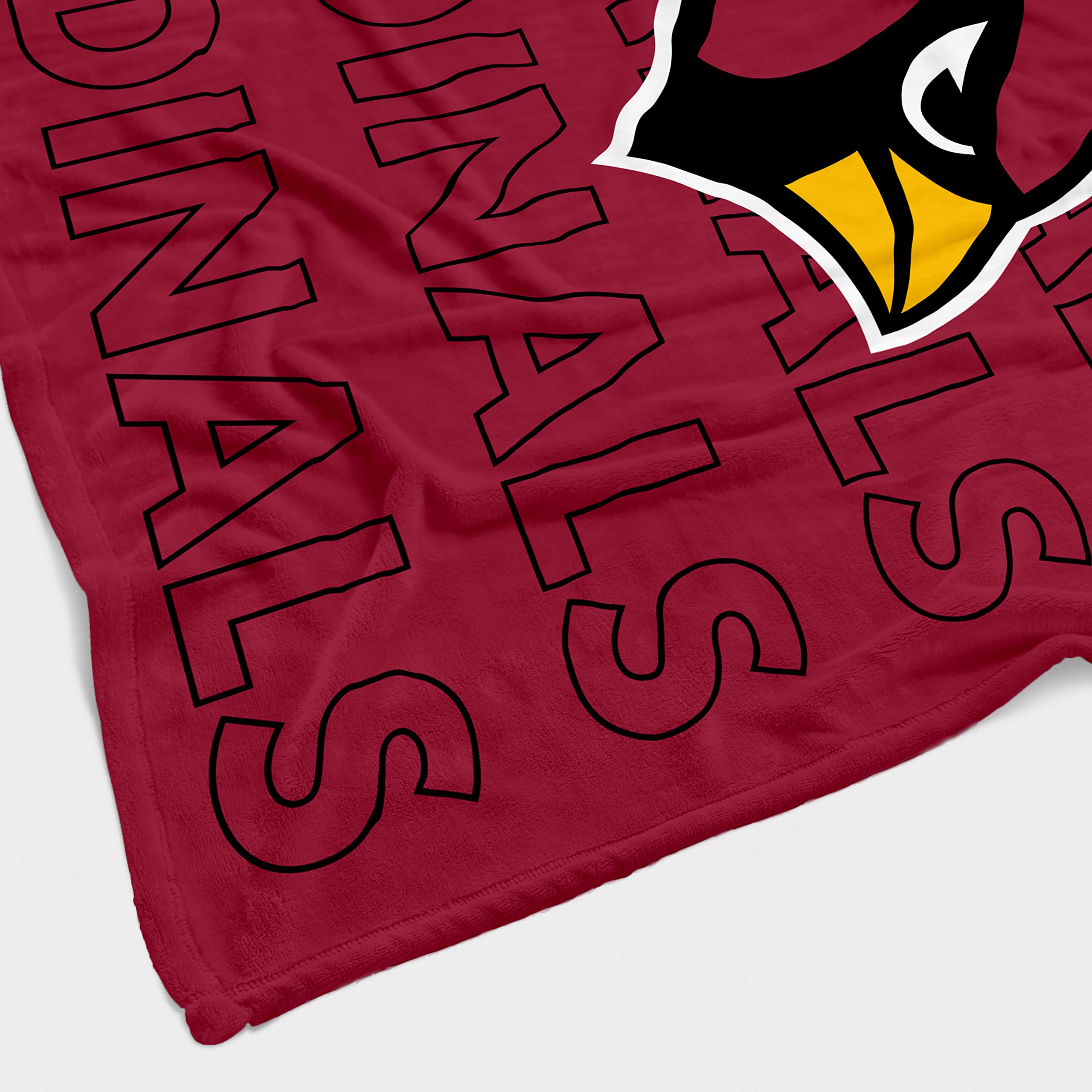 Pegasus Sports NFL Echo Team Wordmark Plush Blanket- Arizona Cardinals, Team Color, 60x70 - Sports Gifts, Sports Memorabilia, Sports Collectibles, Fan Shop