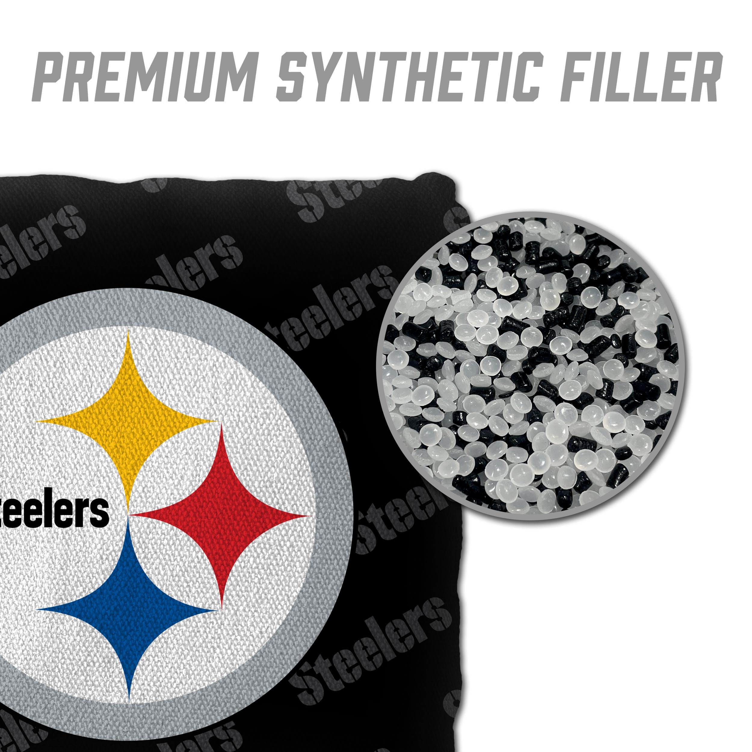 YouTheFan NFL Pittsburgh Steelers Cornhole Bags - 4PK - Black - Sports Collectibles, Sports Memorabilia, Sports Fan Shop, Sports Gifts
