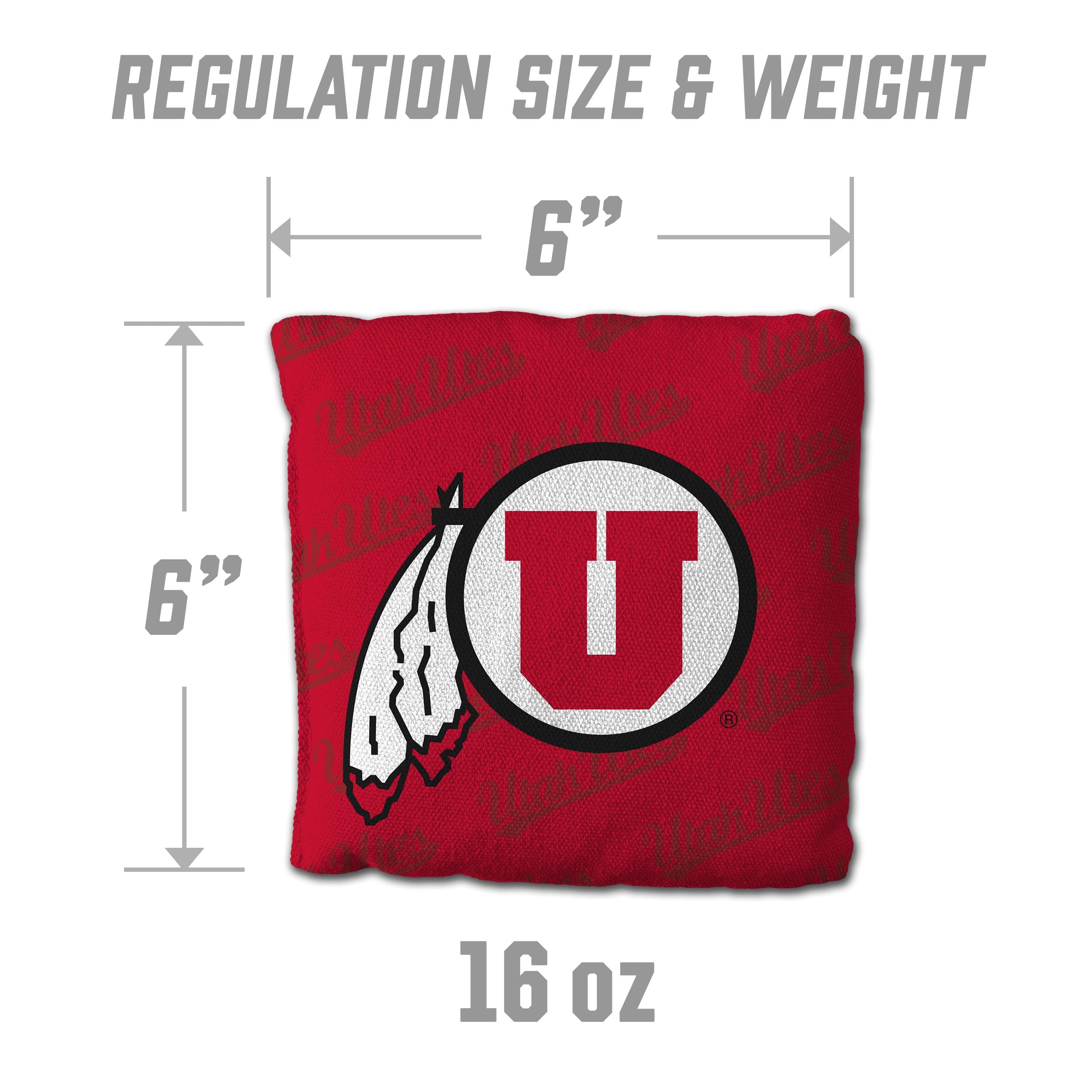 YouTheFan NCAA Utah Utes Cornhole Bags - 4PK - Red - Sports Collectibles, Sports Memorabilia, Sports Fan Shop, Sports Gifts