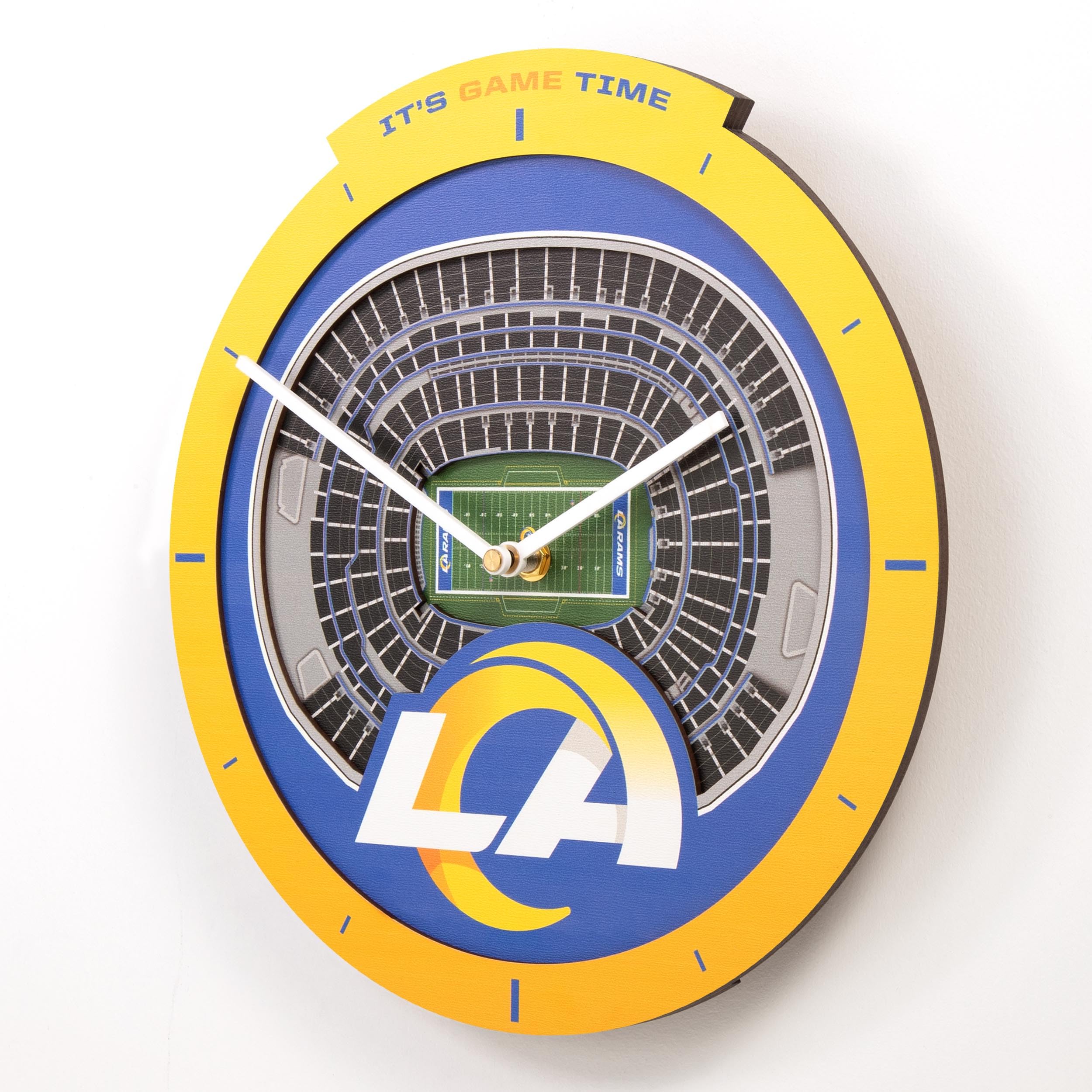 YouTheFan NFL Los Angeles Rams 3D StadiumView Clock - Sports Collectibles, Sports Memorabilia, Sports Fan Shop, Sports Gifts