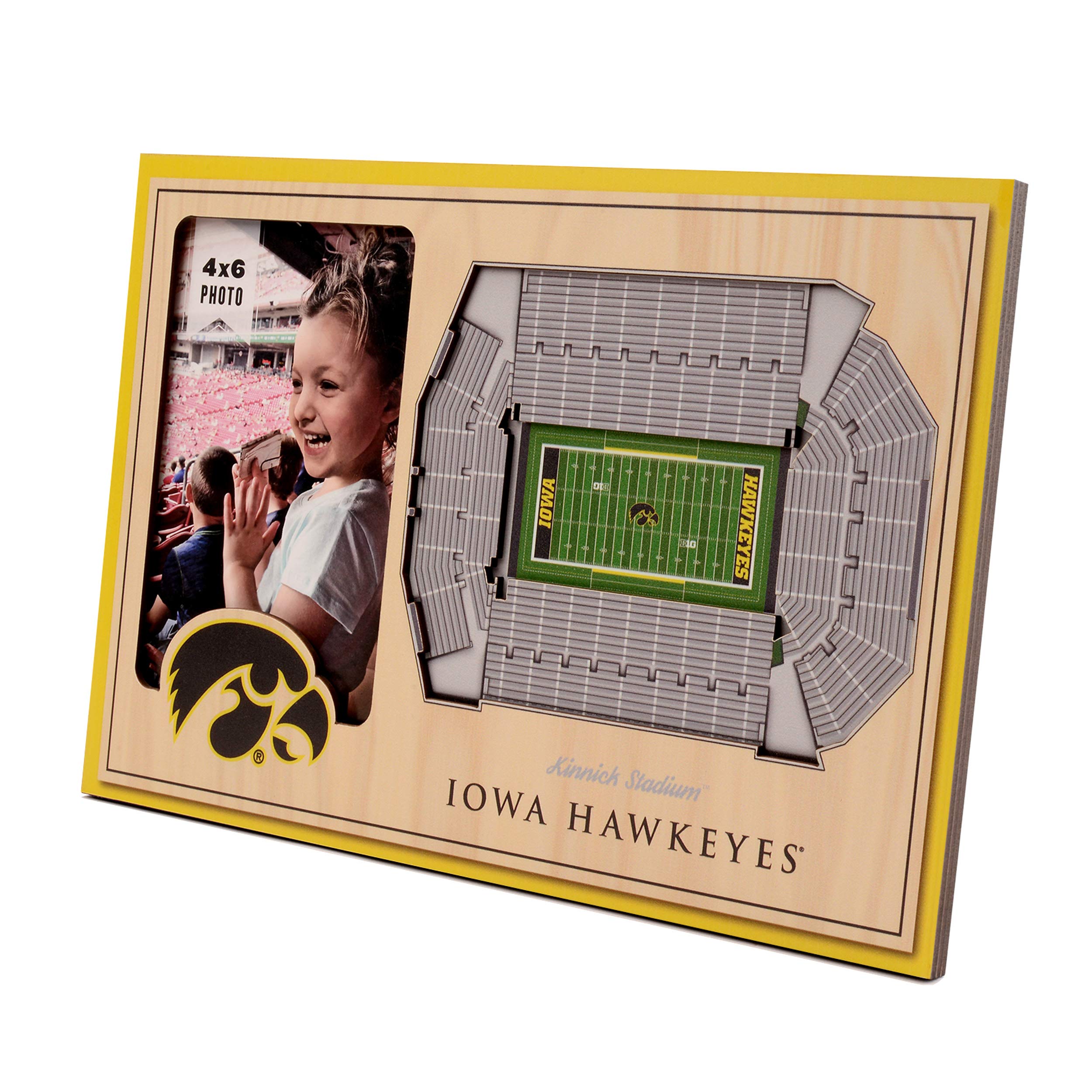 YouTheFan NCAA Iowa Hawkeyes 3D StadiumView Picture Frame - Kinnick Stadium, 12" x 8" - Sports Collectibles, Sports Memorabilia, Sports Fan Shop, Sports Gifts