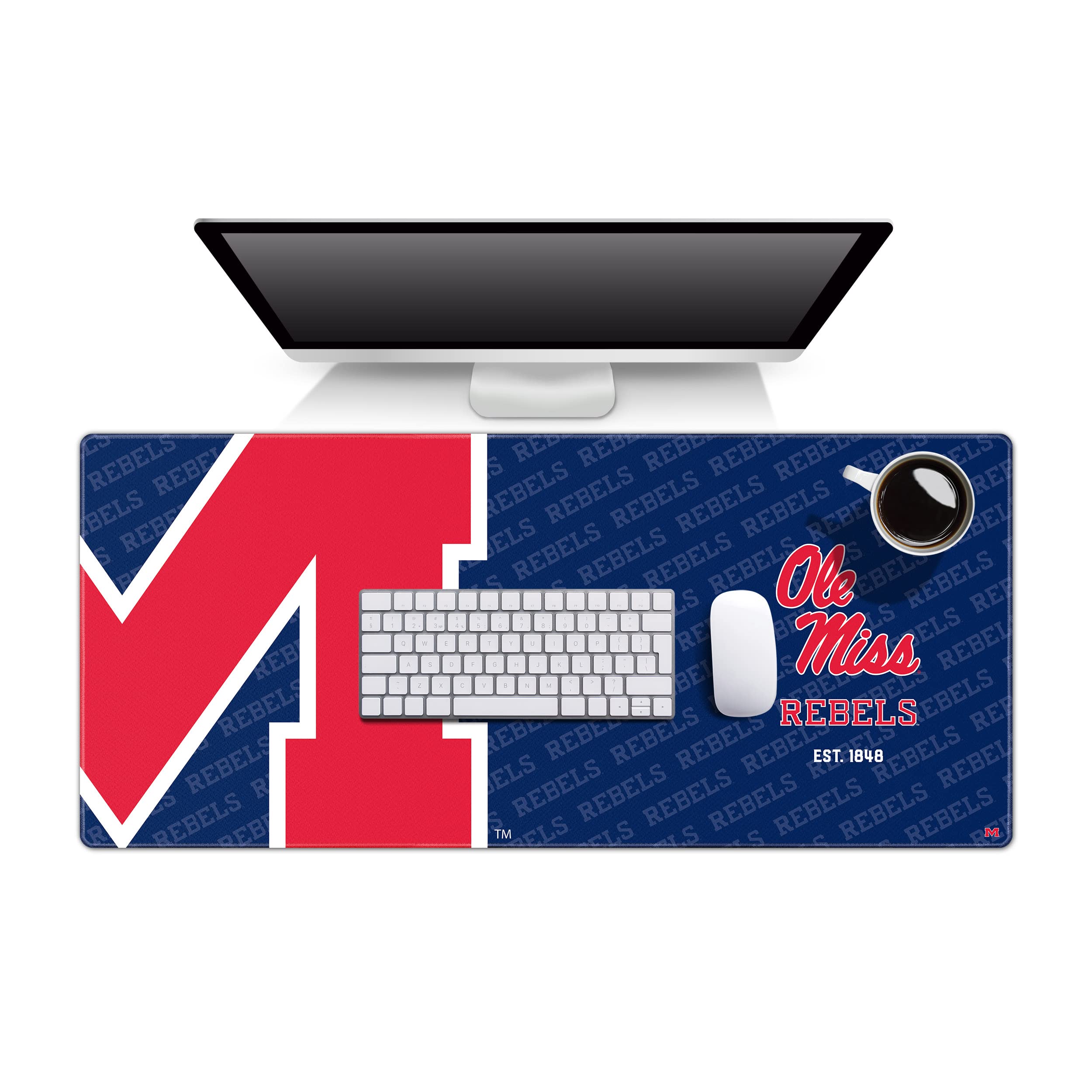 YouTheFan NCAA Mississippi Rebels Logo Series Desk Pad - Sports Collectibles, Sports Memorabilia, Sports Fan Shop, Sports Gifts