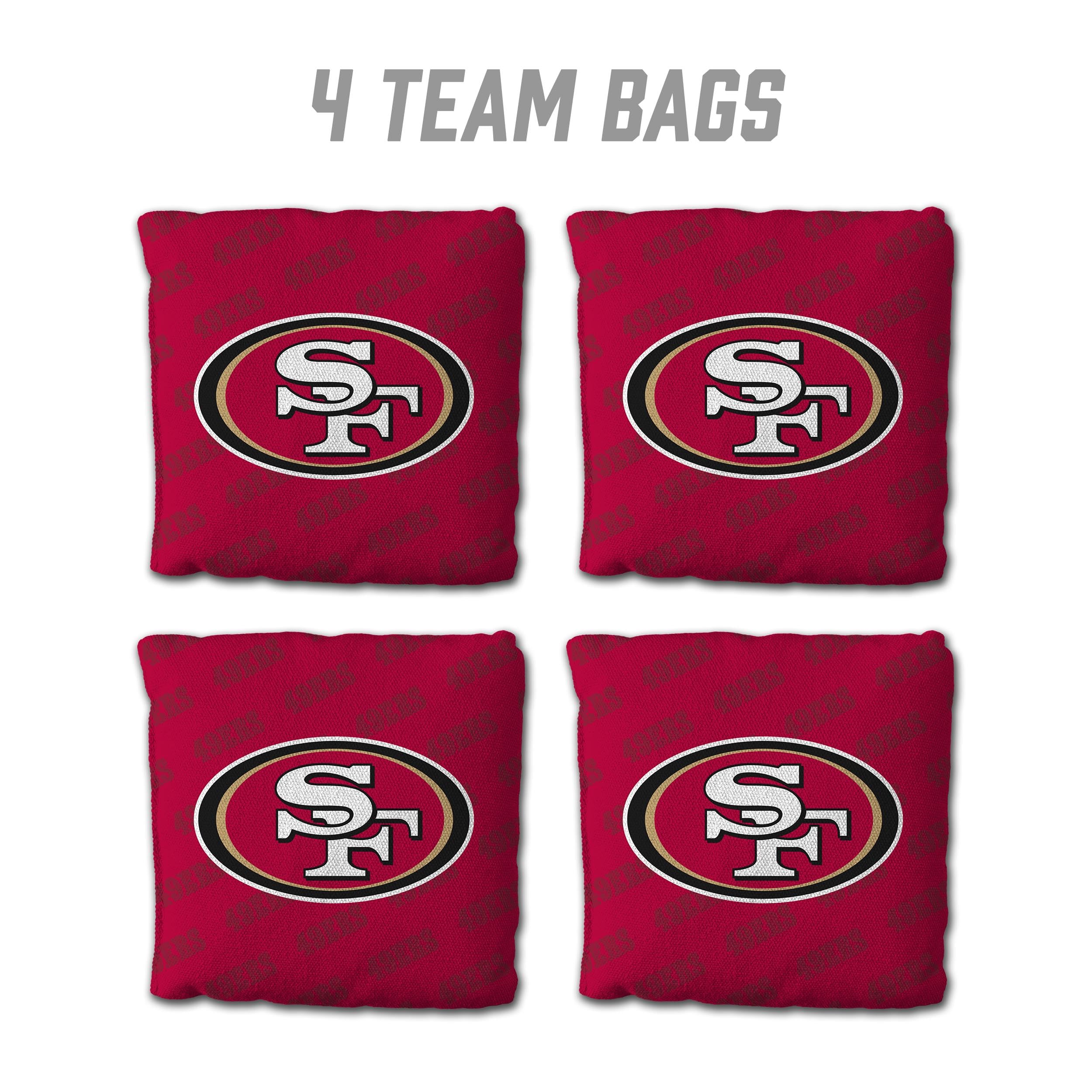 YouTheFan NFL San Francisco 49ers Cornhole Bags - 4PK - Red - Sports Collectibles, Sports Memorabilia, Sports Fan Shop, Sports Gifts