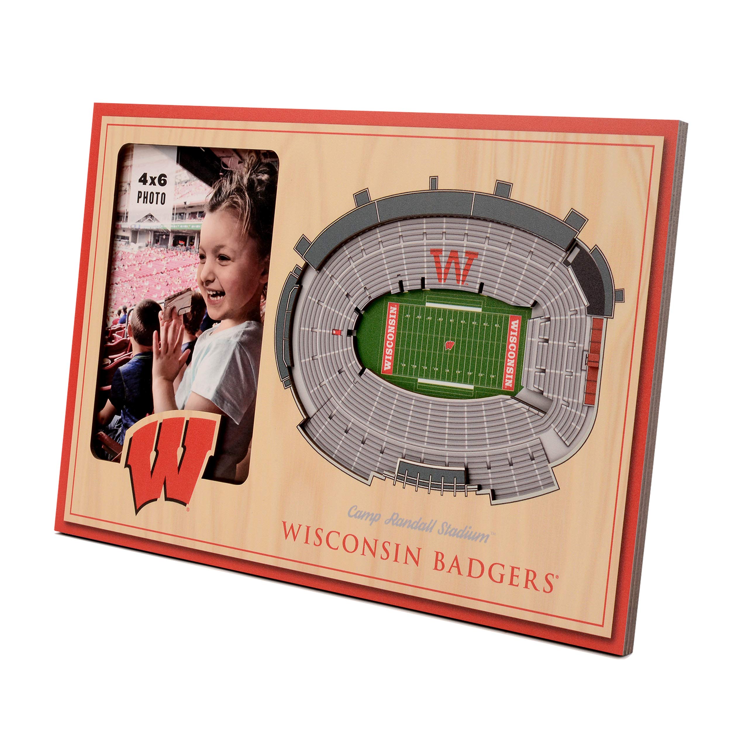 YouTheFan NCAA Wisconsin Badgers 3D StadiumView Picture Frame - Camp Randall Stadium - Sports Collectibles, Sports Memorabilia, Sports Fan Shop, Sports Gifts