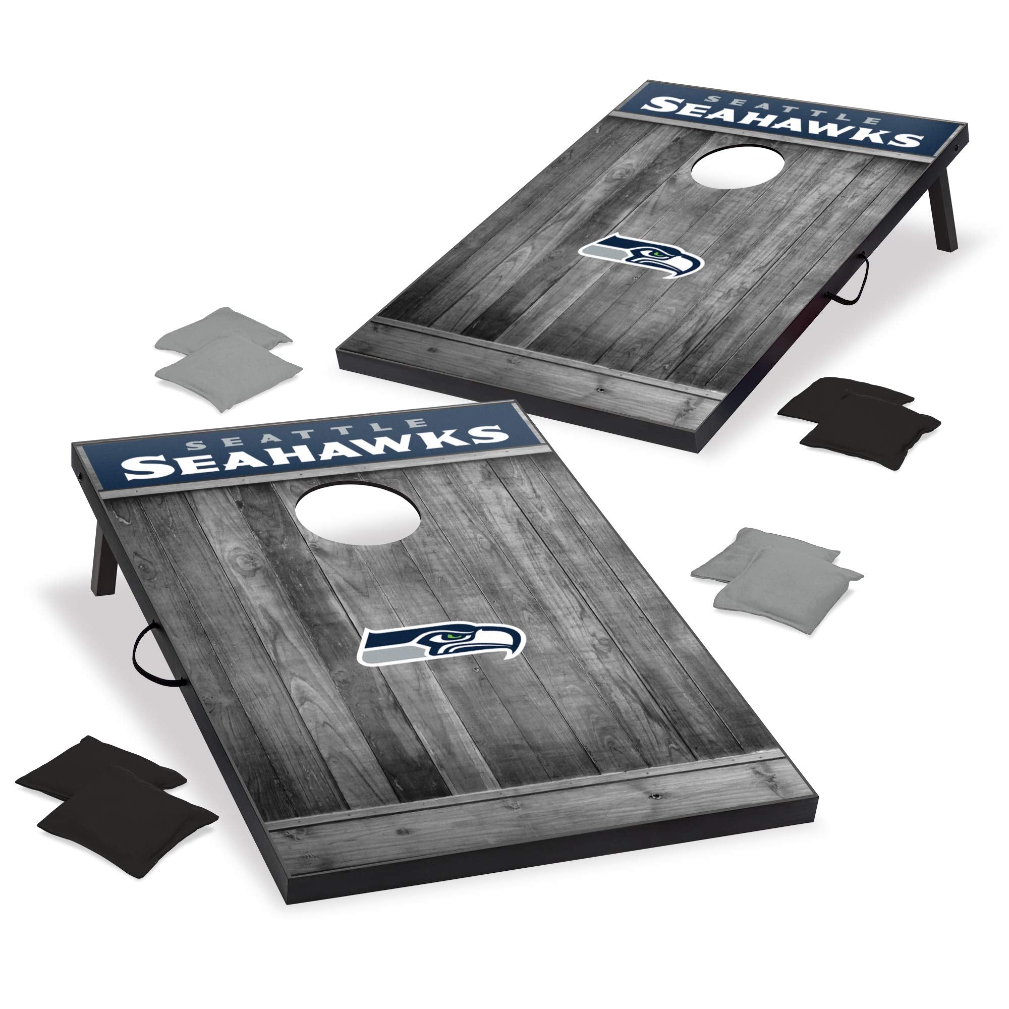 Wild Sports 2'x3' MDF Wood NFL Seattle Seahawks Cornhole Set - Sports Collectibles, Sports Memorabilia, Sports Fan Shop, Sports Gifts