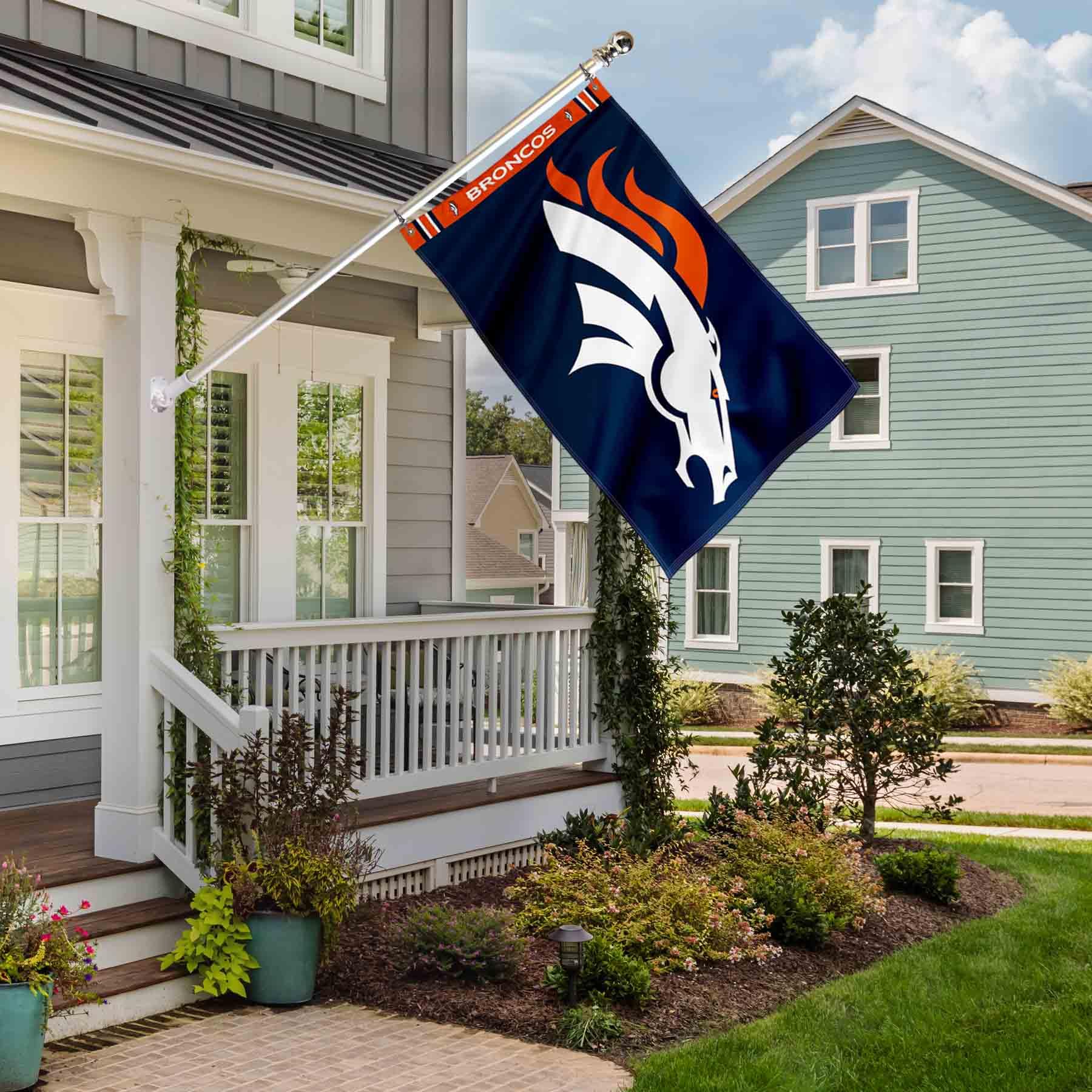 WinCraft Denver Broncos Printed Header 3x5 Foot Banner Flag - Sports Collectibles, Sports Memorabilia, Sports Fan Shop, Sports Gifts