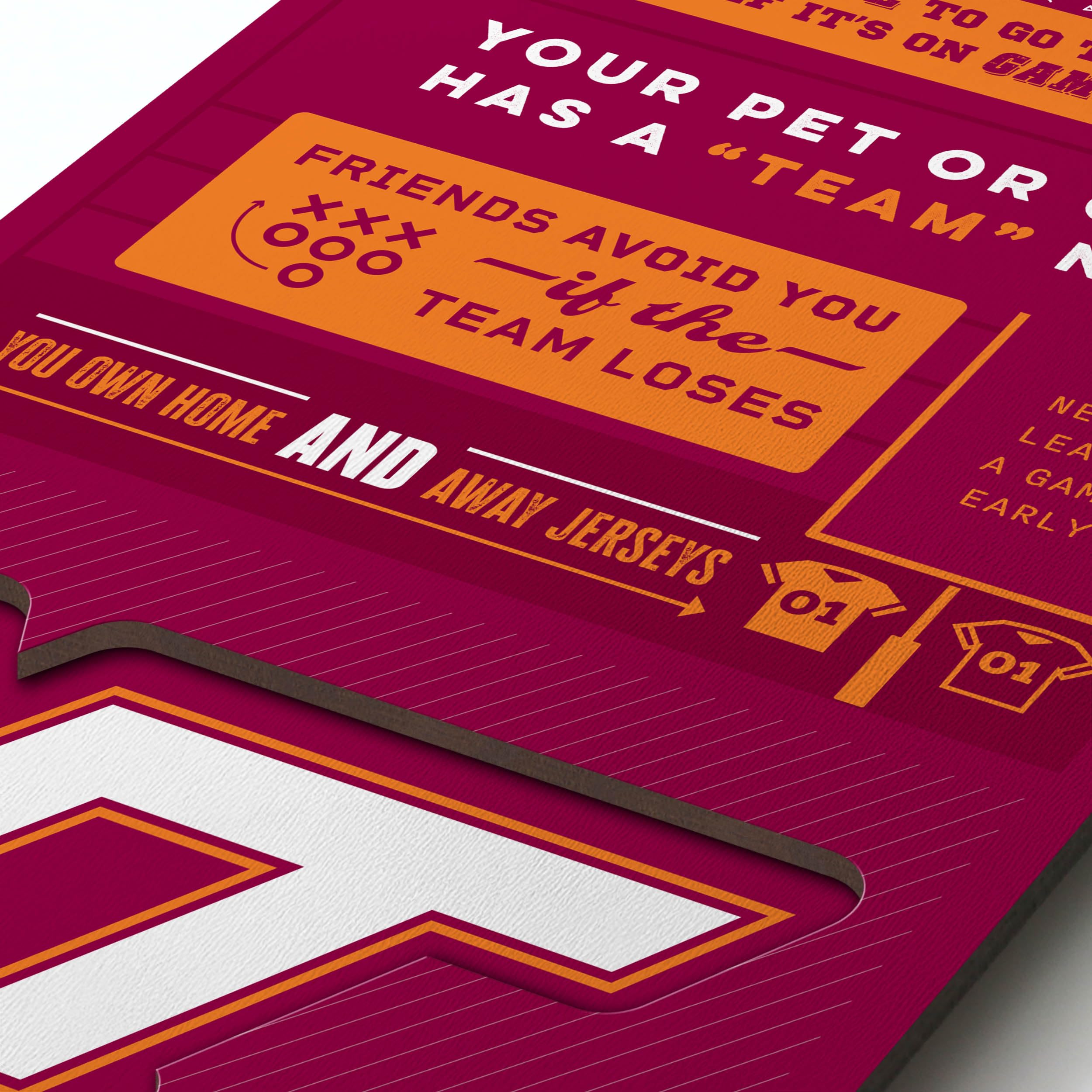 YouTheFan Officially-licensed NCAA Virginia Tech Hokies 6x19 Top 10 Signs Banner - humorous descriptions - fun sports fan phrases, original design, indoor team wall decor fan gift - Sports Collectibles, Sports Memorabilia, Sports Fan Shop, Sports Gifts