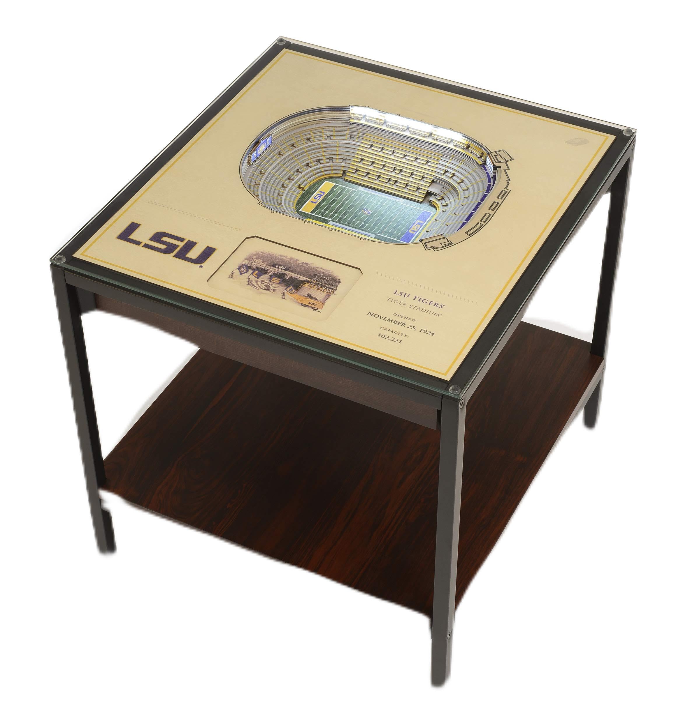 YouTheFan NCAA LSU Tigers 25-Layer StadiumViews Lighted End Table - Tiger Stadium - Sports Collectibles, Sports Memorabilia, Sports Fan Shop, Sports Gifts