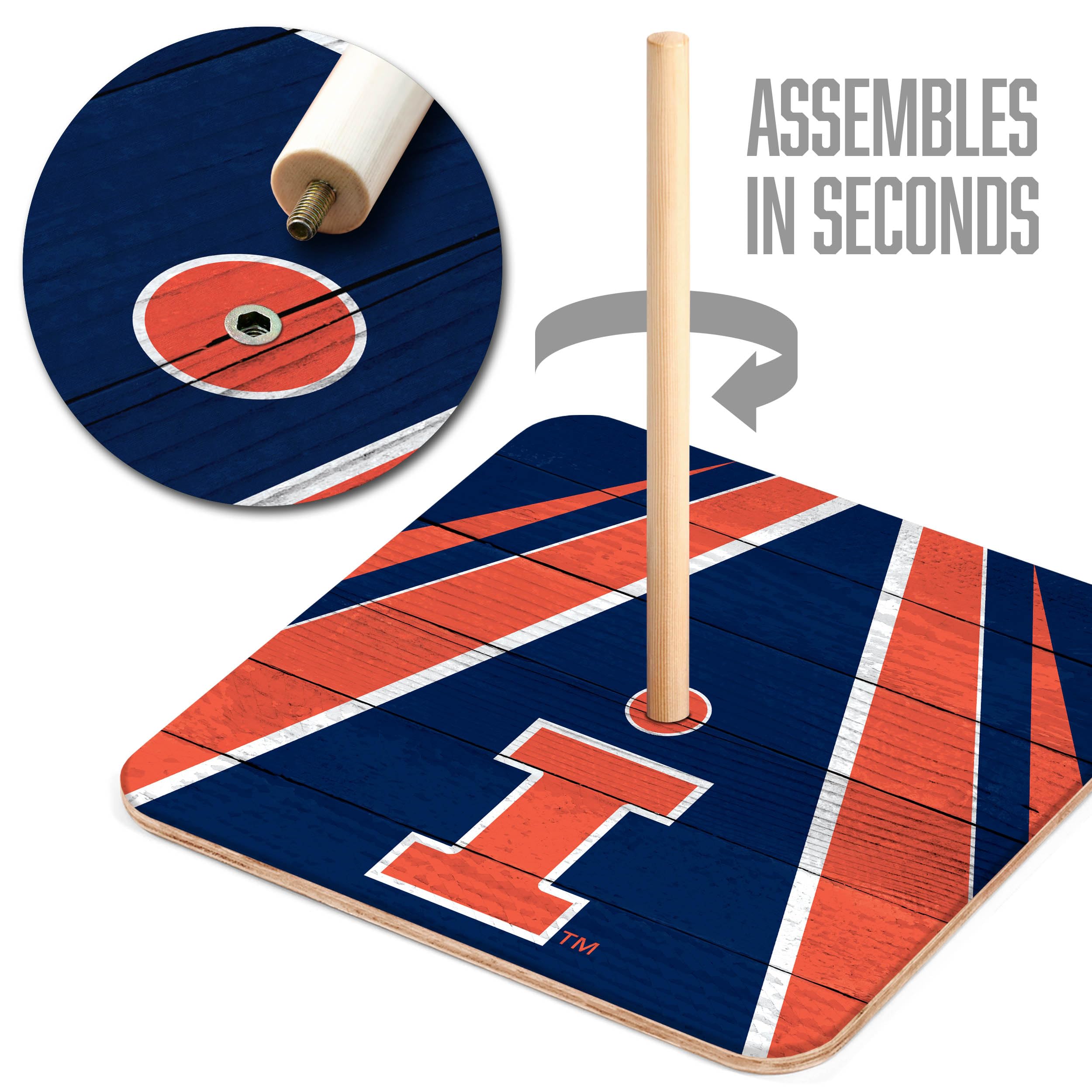 YouTheFan NCAA Illinois Fighting Illini Horseshoe Bags - Sports Collectibles, Sports Memorabilia, Sports Fan Shop, Sports Gifts