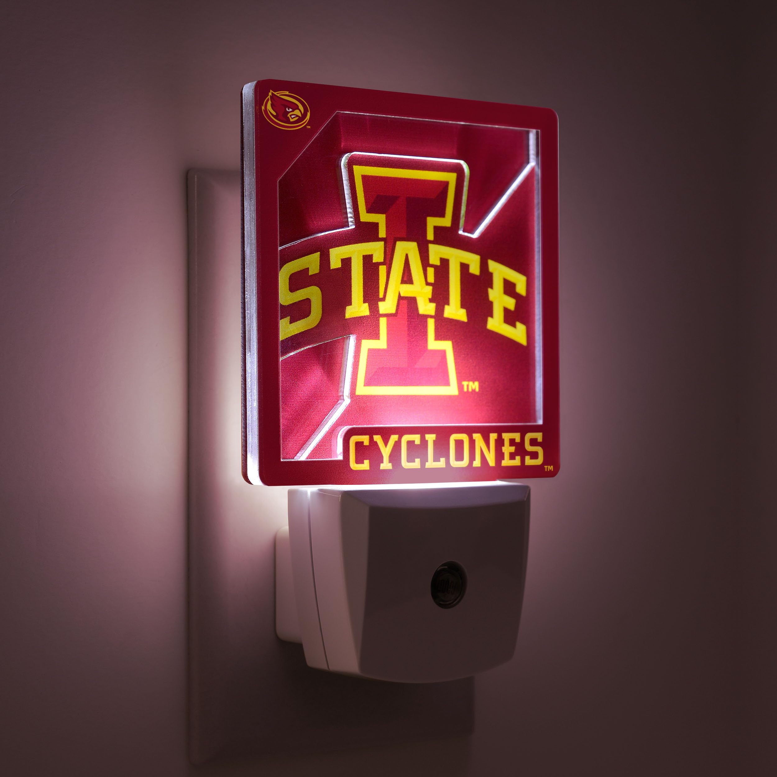 YouTheFan NCAA Iowa State Cyclones Logo Series Nite Light - Sports Collectibles, Sports Memorabilia, Sports Fan Shop, Sports Gifts