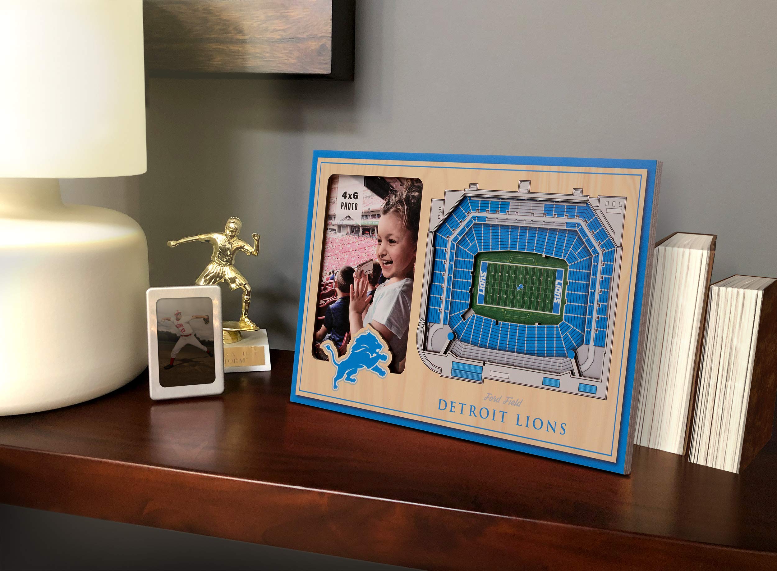 YouTheFan NFL Detroit Lions 3D StadiumView Picture Frame - Ford Field - Sports Collectibles, Sports Memorabilia, Sports Fan Shop, Sports Gifts