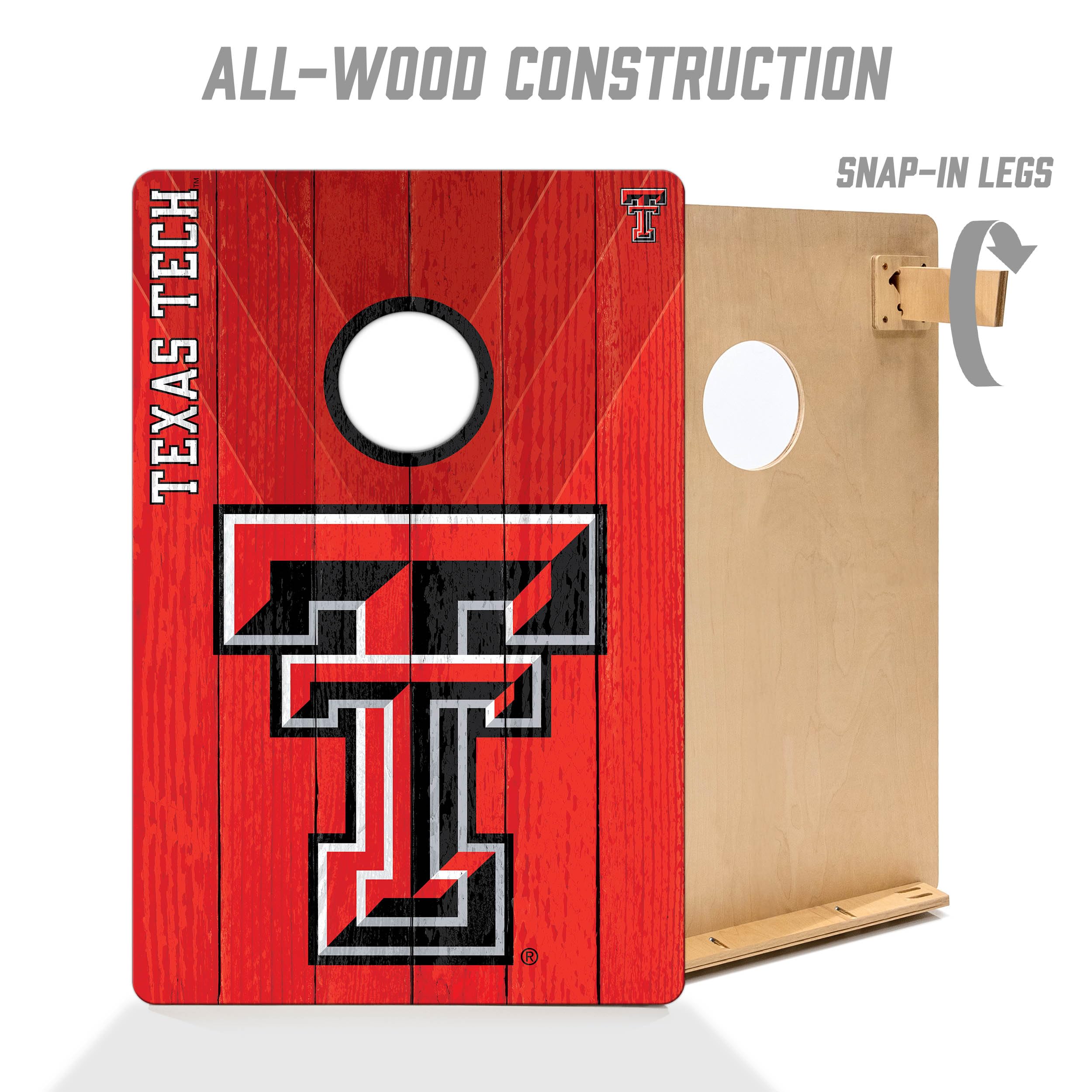 YouTheFan NCAA Texas Tech Red Raiders 2’ x 3’ Wood Cornhole Game with Logo Bags - Sports Collectibles, Sports Memorabilia, Sports Fan Shop, Sports Gifts
