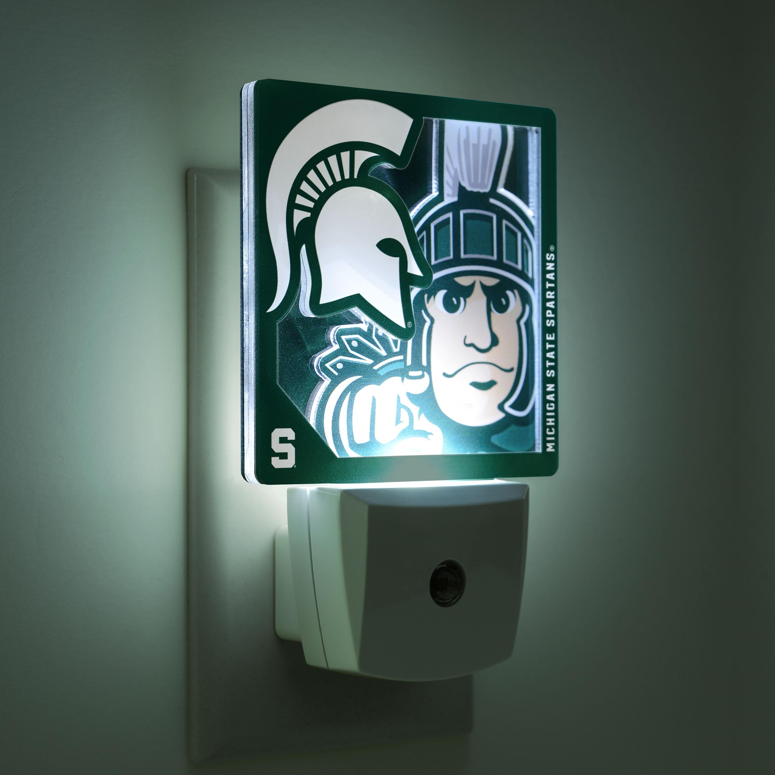 YouTheFan NCAA Michigan State Spartans Logo Series Nite Light - Sports Collectibles, Sports Memorabilia, Sports Fan Shop, Sports Gifts
