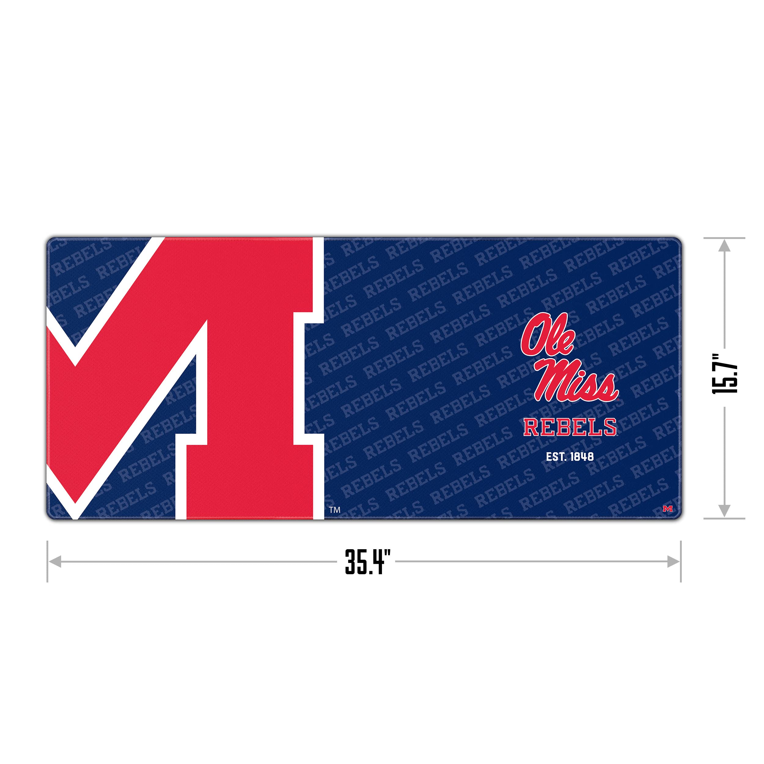 YouTheFan NCAA Mississippi Rebels Logo Series Desk Pad - Sports Collectibles, Sports Memorabilia, Sports Fan Shop, Sports Gifts