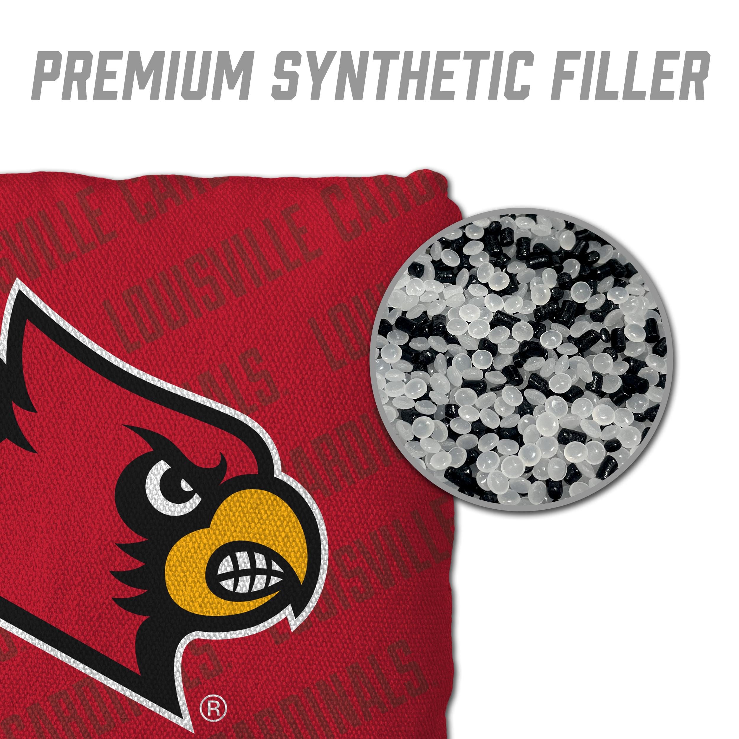 YouTheFan NCAA Louisville Cardinals Cornhole Bags - 4PK - Red - Sports Collectibles, Sports Memorabilia, Sports Fan Shop, Sports Gifts