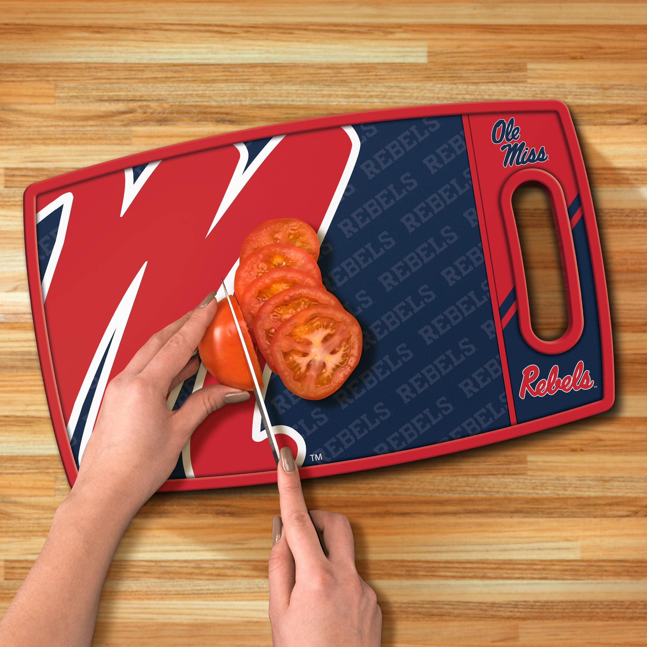 YouTheFan NCAA Mississippi Rebels Logo Series Cutting Board - Sports Collectibles, Sports Memorabilia, Sports Fan Shop, Sports Gifts