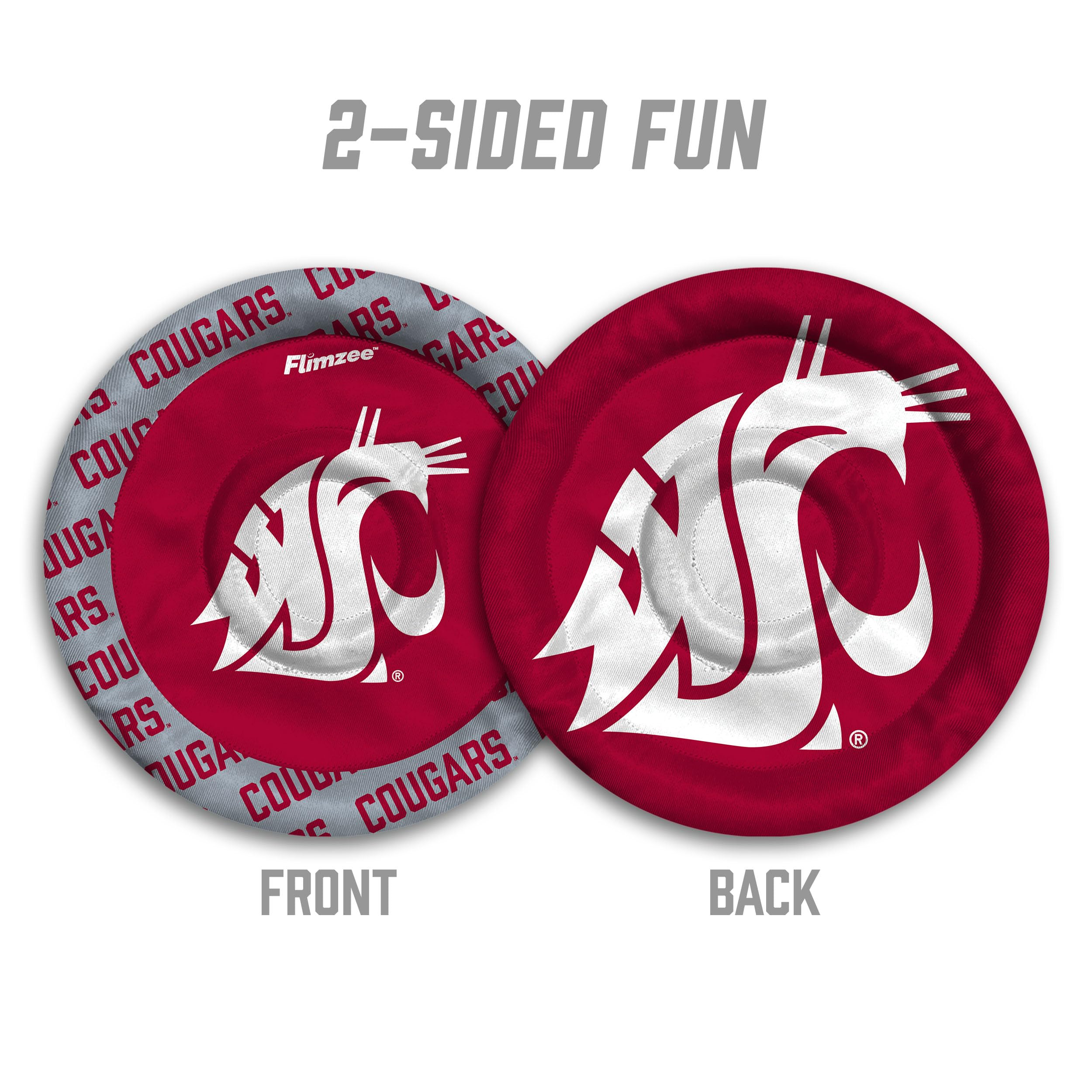 YouTheFan NCAA Washington State Cougars Flimzee Bean-Bag Flying Disc - Sports Collectibles, Sports Memorabilia, Sports Fan Shop, Sports Gifts