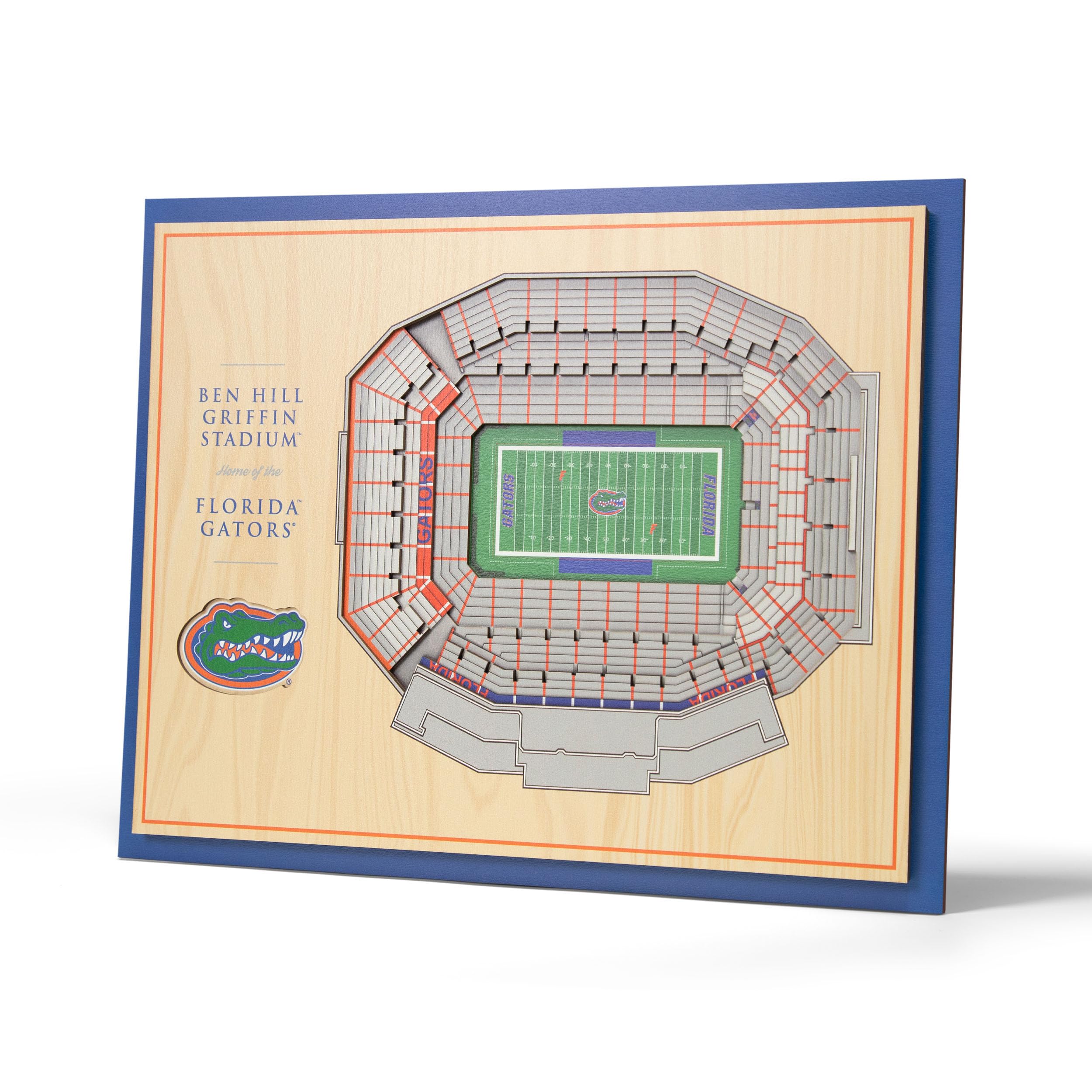 YouTheFan NCAA Florida Gators 5-Layer StadiumView 3D Wall Art - Ben Hill Griffin Stadium, 13.00" x 17.00" - Sports Collectibles, Sports Memorabilia, Sports Fan Shop, Sports Gifts