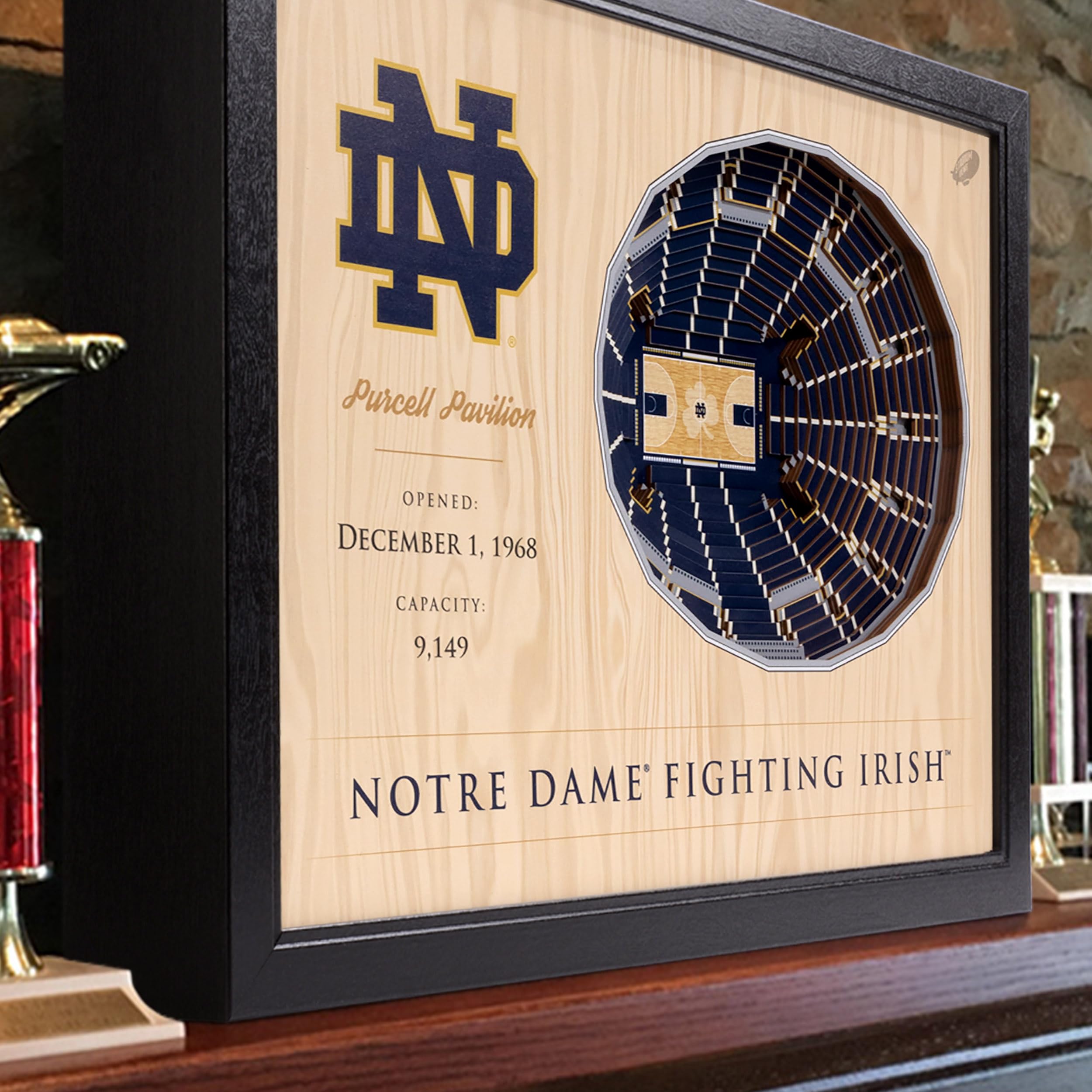 YouTheFan NCAA Notre Dame Fighting Irish 25-Layer StadiumViews 3D Wall Art - Sports Collectibles, Sports Memorabilia, Sports Fan Shop, Sports Gifts
