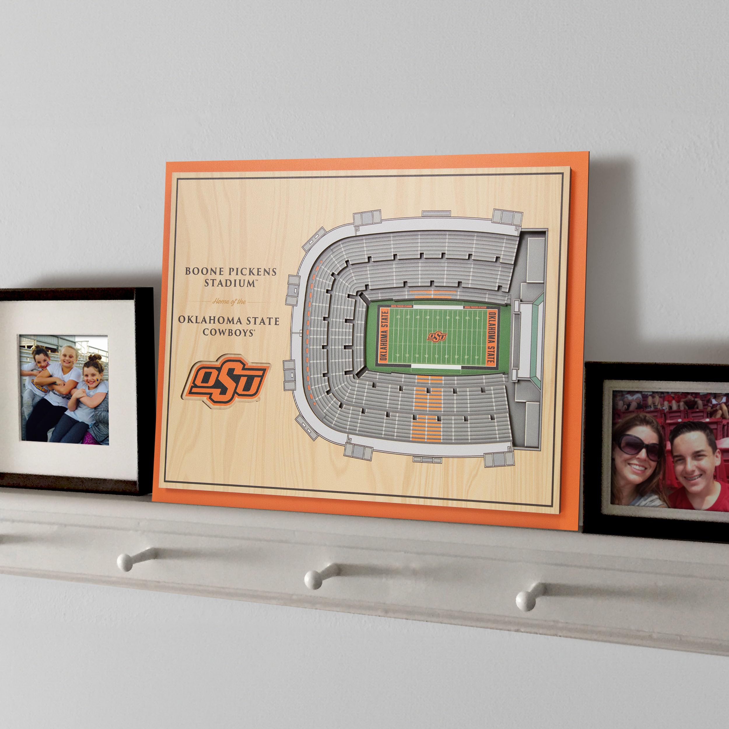 YouTheFan NCAA Oklahoma State Cowboys 5-Layer StadiumView 3D Wall Art - Boone Pickens Stadium - Sports Collectibles, Sports Memorabilia, Sports Fan Shop, Sports Gifts
