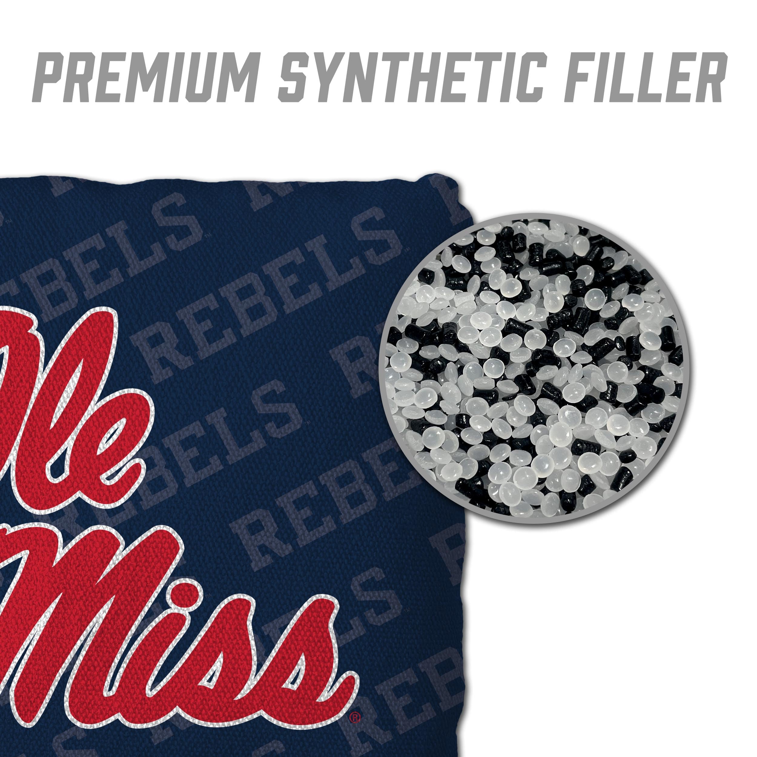 YouTheFan NCAA Mississippi Rebels Cornhole Bags - 4PK - Blue - Sports Collectibles, Sports Memorabilia, Sports Fan Shop, Sports Gifts
