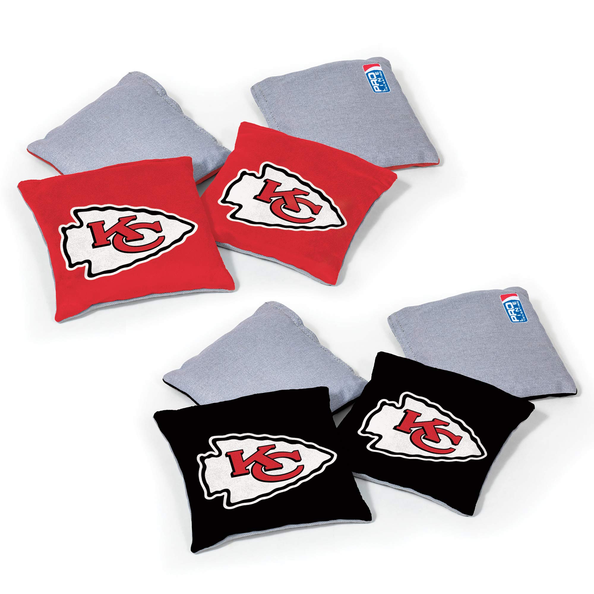 Wild Sports NFL Kansas City Chiefs 8pk Dual Sided Bean Bags, Team Color - Sports Collectibles, Sports Memorabilia, Sports Fan Shop, Sports Gifts
