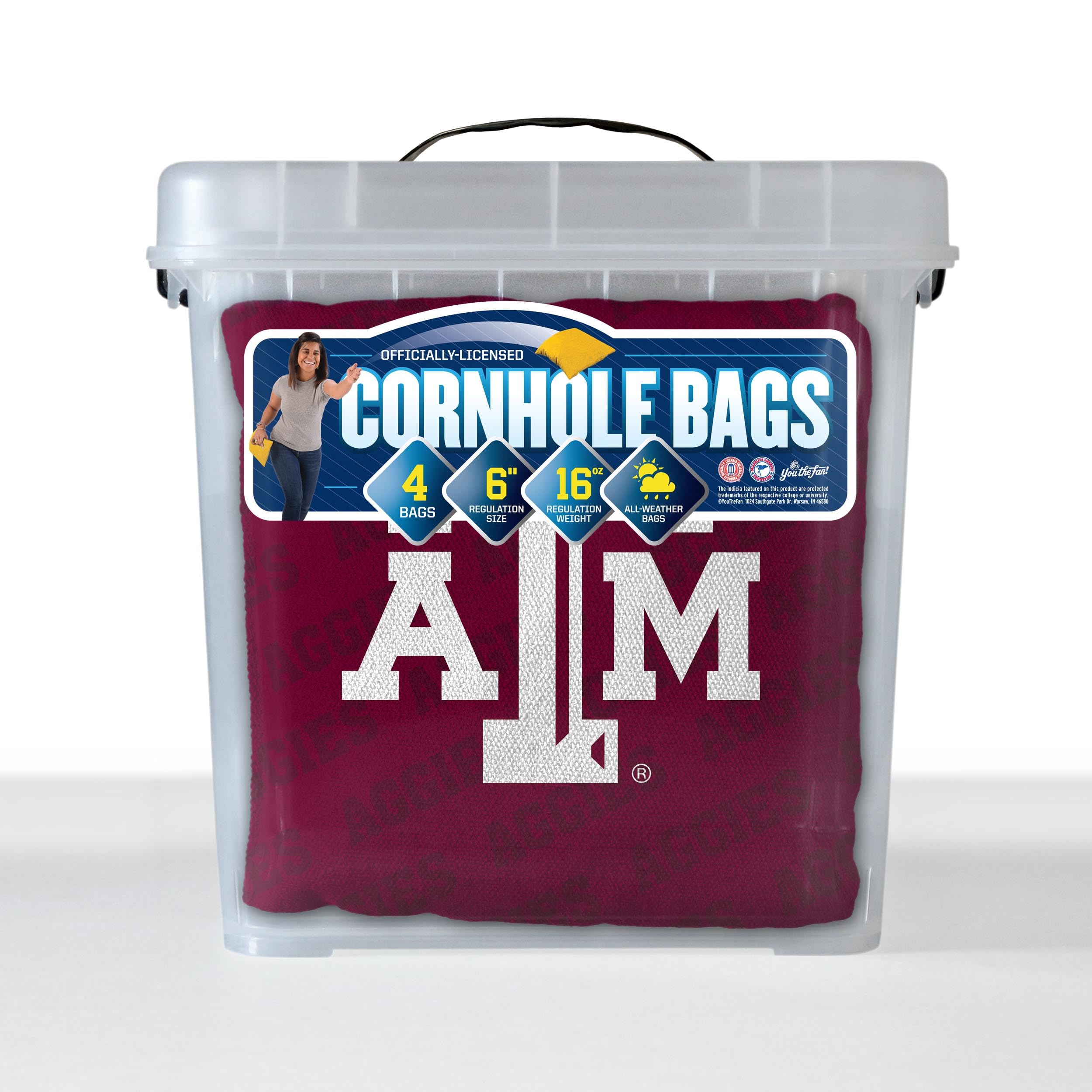 YouTheFan NCAA Texas A&M Aggies Cornhole Bags - 4PK - Maroon - Sports Collectibles, Sports Memorabilia, Sports Fan Shop, Sports Gifts