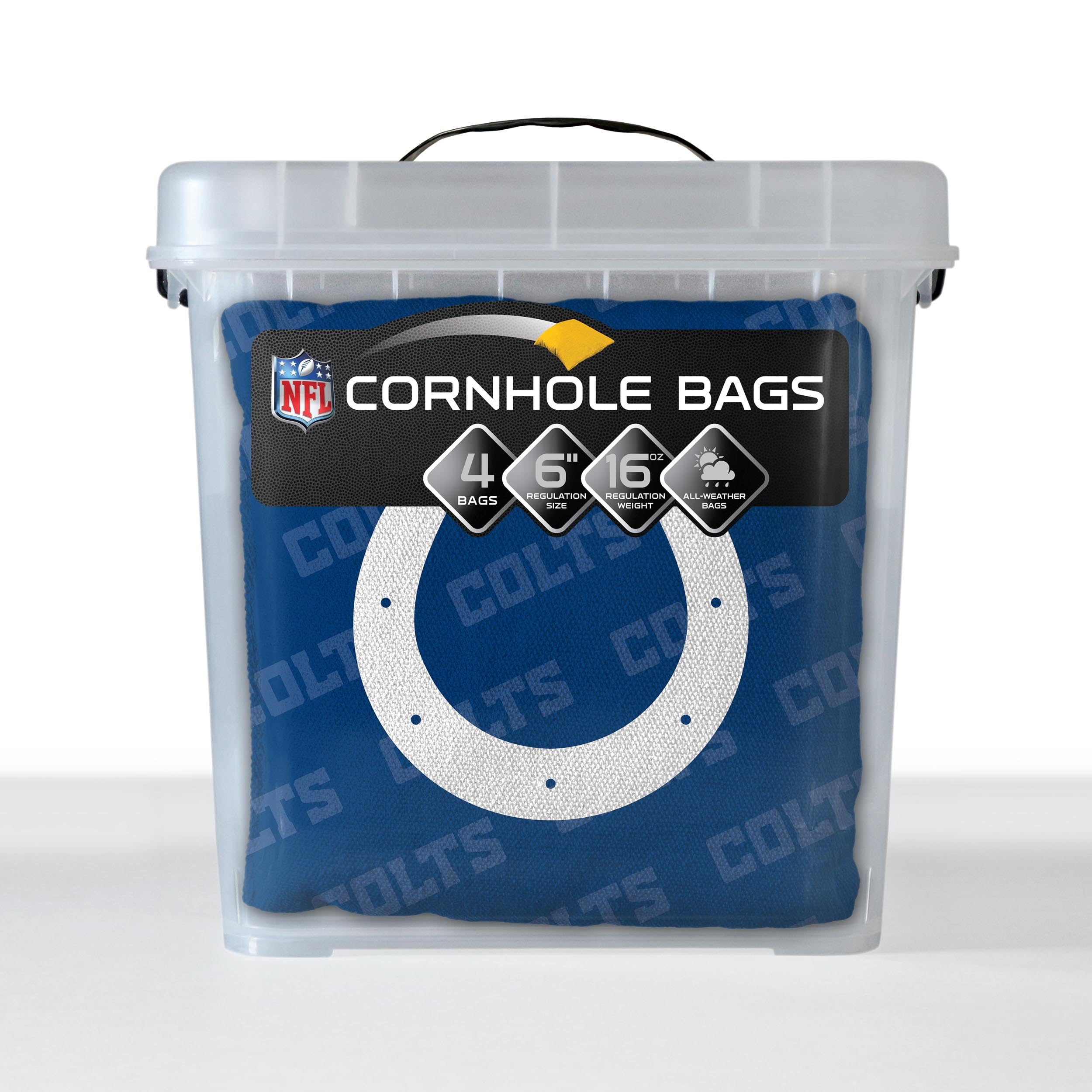 YouTheFan NFL Indianapolis Colts Cornhole Bags - 4PK - Blue - Sports Collectibles, Sports Memorabilia, Sports Fan Shop, Sports Gifts