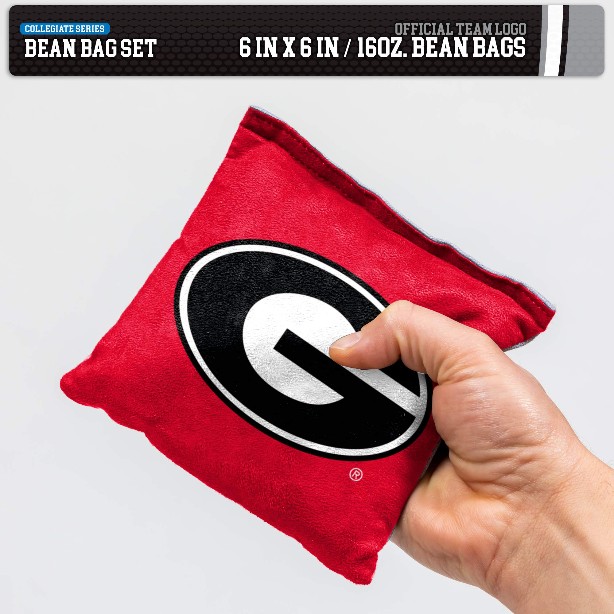 Wild Sports NCAA Georgia Bulldogs 8pk Dual Sided Bean Bags, Team Color - Sports Collectibles, Sports Memorabilia, Sports Fan Shop, Sports Gifts