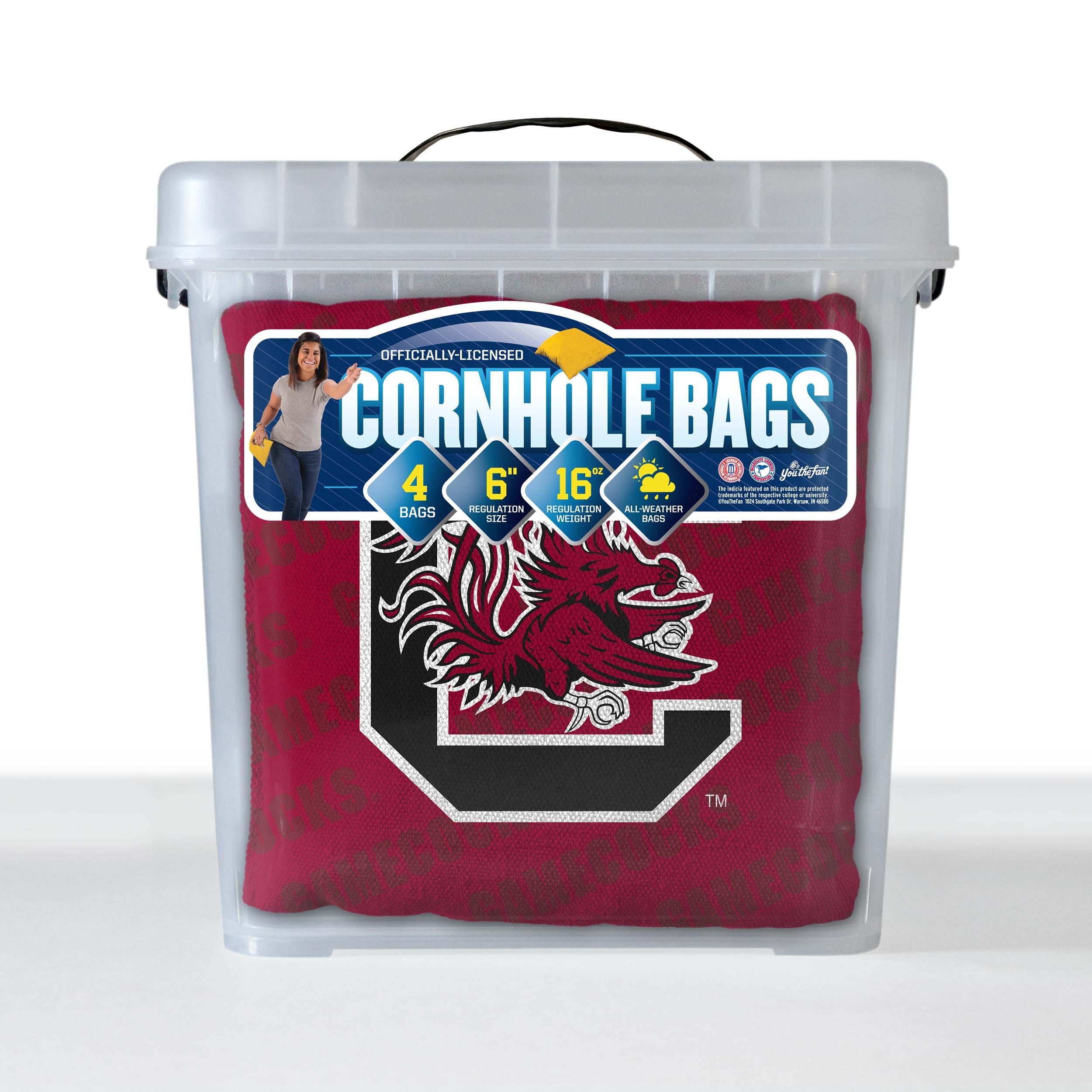 YouTheFan NCAA South Carolina Gamecocks Cornhole Bags - 4PK - Maroon - Sports Collectibles, Sports Memorabilia, Sports Fan Shop, Sports Gifts