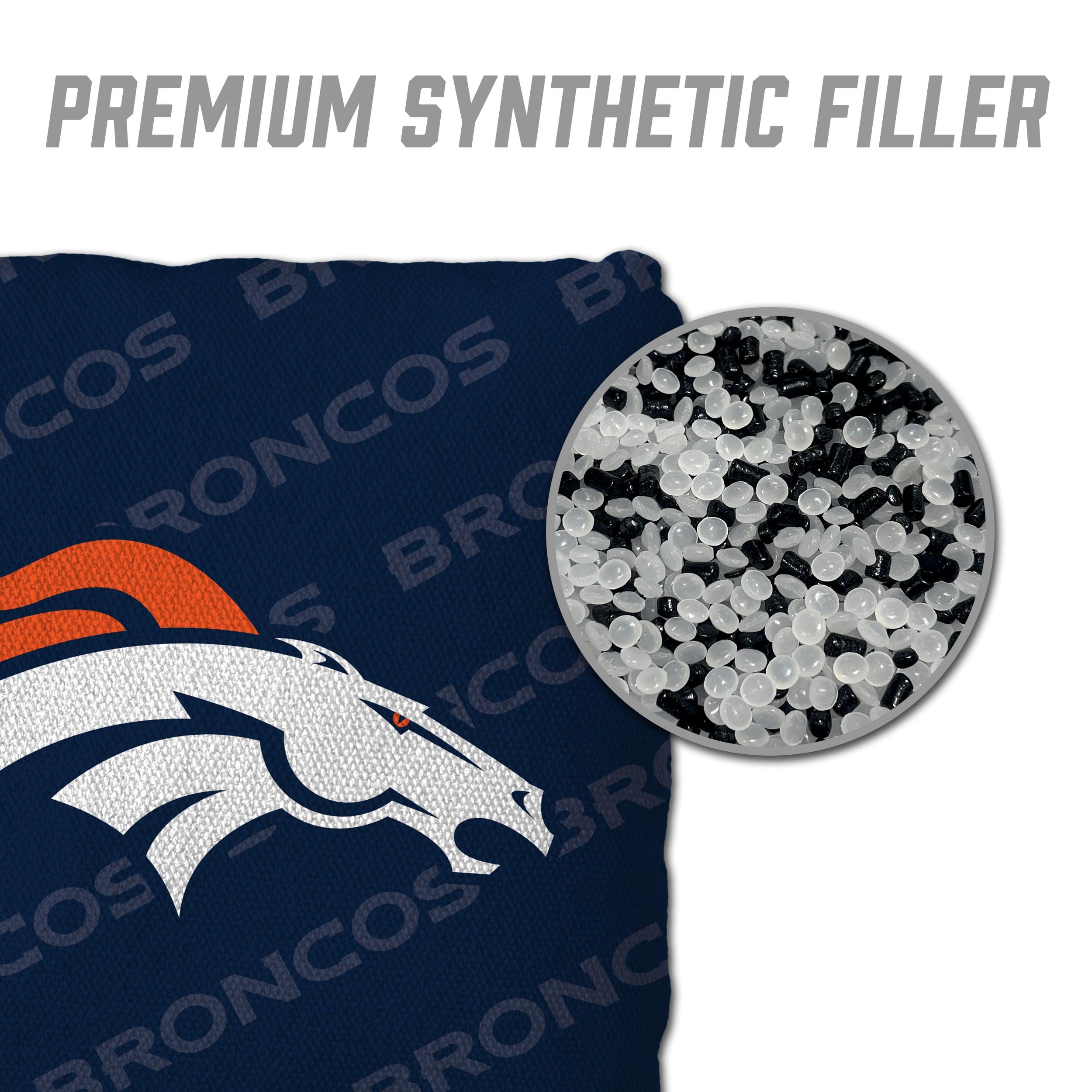 YouTheFan NFL Denver Broncos Cornhole Bags - 4PK - Blue - Sports Collectibles, Sports Memorabilia, Sports Fan Shop, Sports Gifts