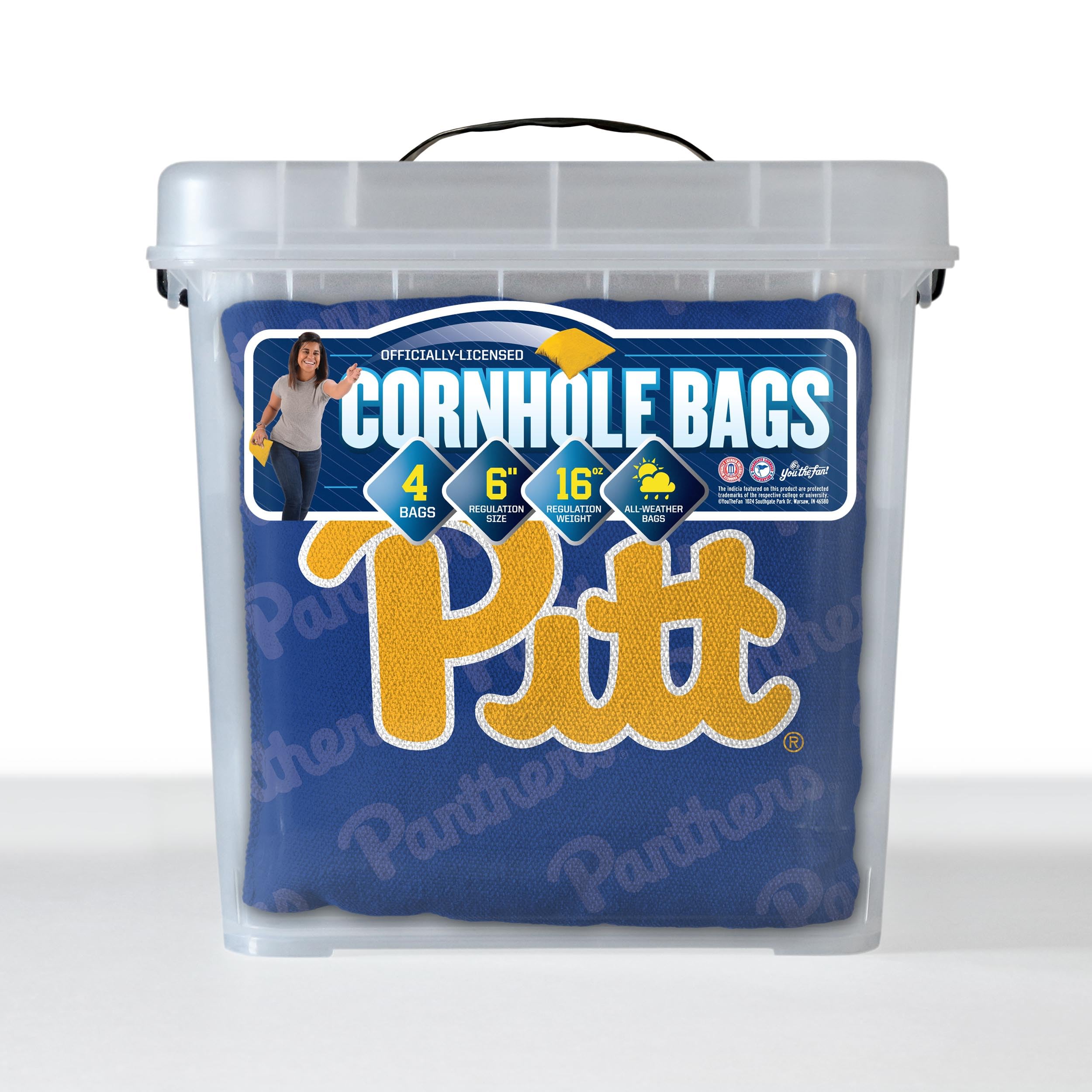 YouTheFan NCAA Pittsburgh Panthers Cornhole Bags - 4PK - Blue - Sports Collectibles, Sports Memorabilia, Sports Fan Shop, Sports Gifts