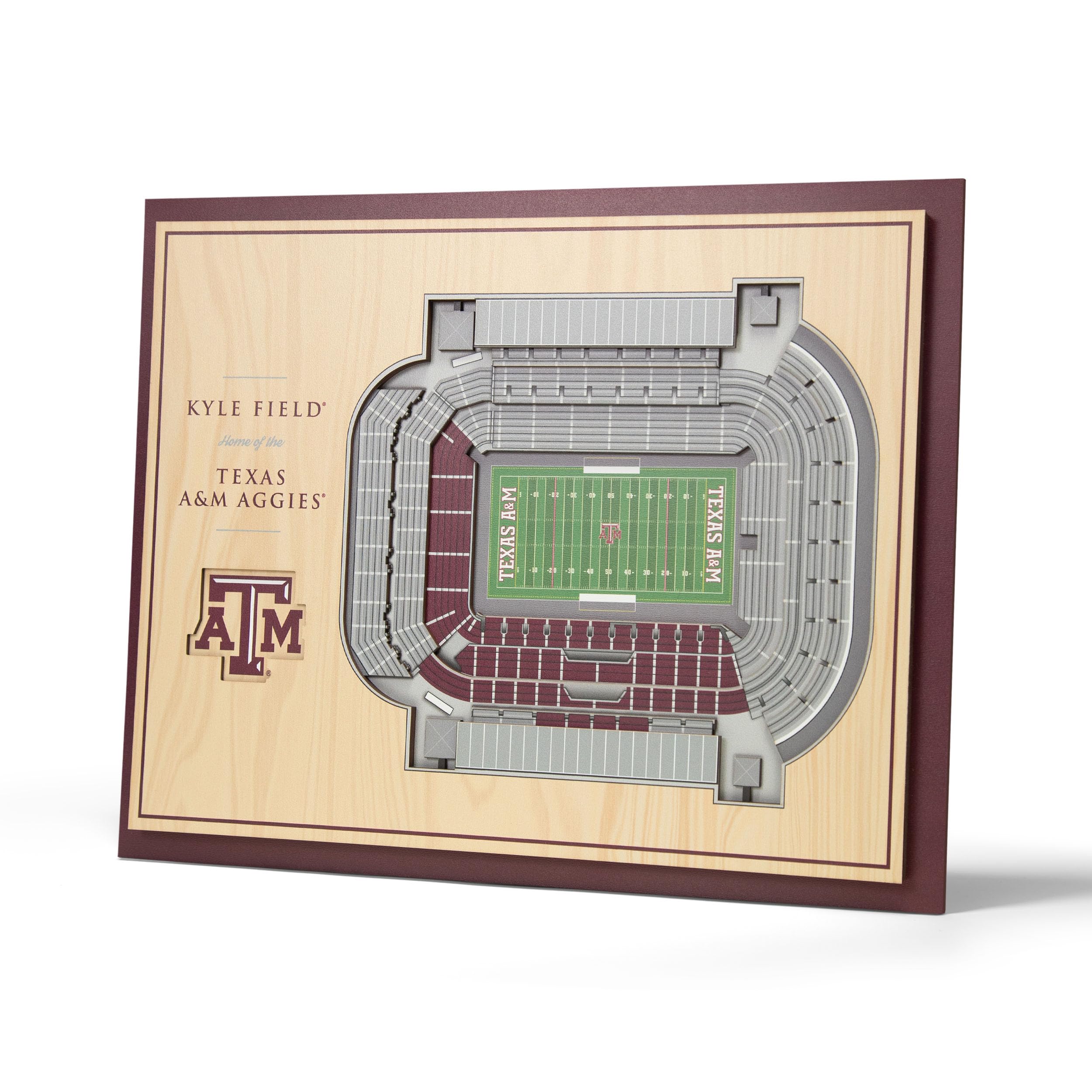 YouTheFan NCAA Texas A&M Aggies 5-Layer StadiumView 3D Wall Art - Kyle Field - Sports Collectibles, Sports Memorabilia, Sports Fan Shop, Sports Gifts