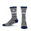 For Bare Feet Mens NHL Winnipeg Jets 5 Star Crew Sock Marble Grey Large