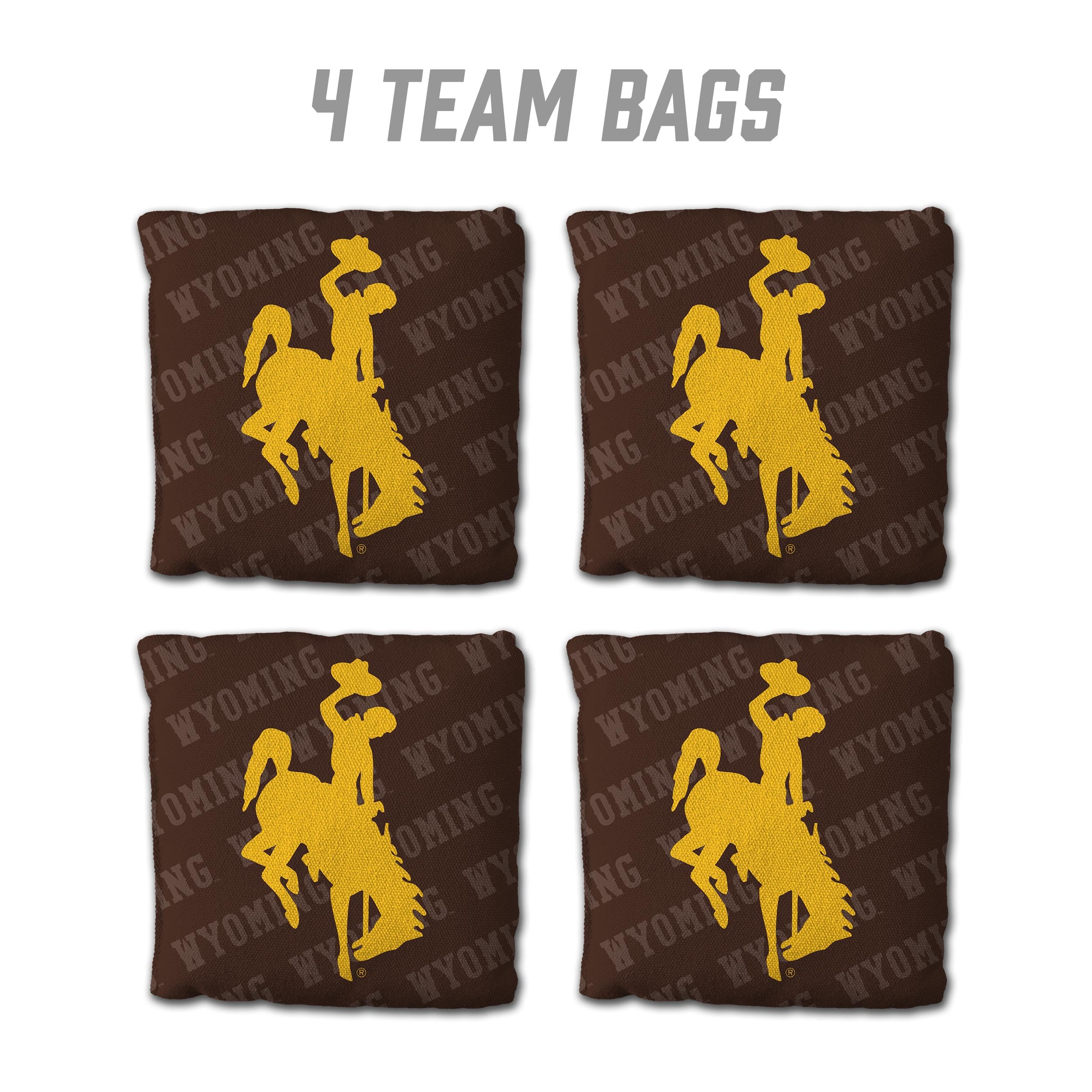 YouTheFan NCAA Wyoming Cowboys Cornhole Bags - 4PK - Brown - Sports Collectibles, Sports Memorabilia, Sports Fan Shop, Sports Gifts