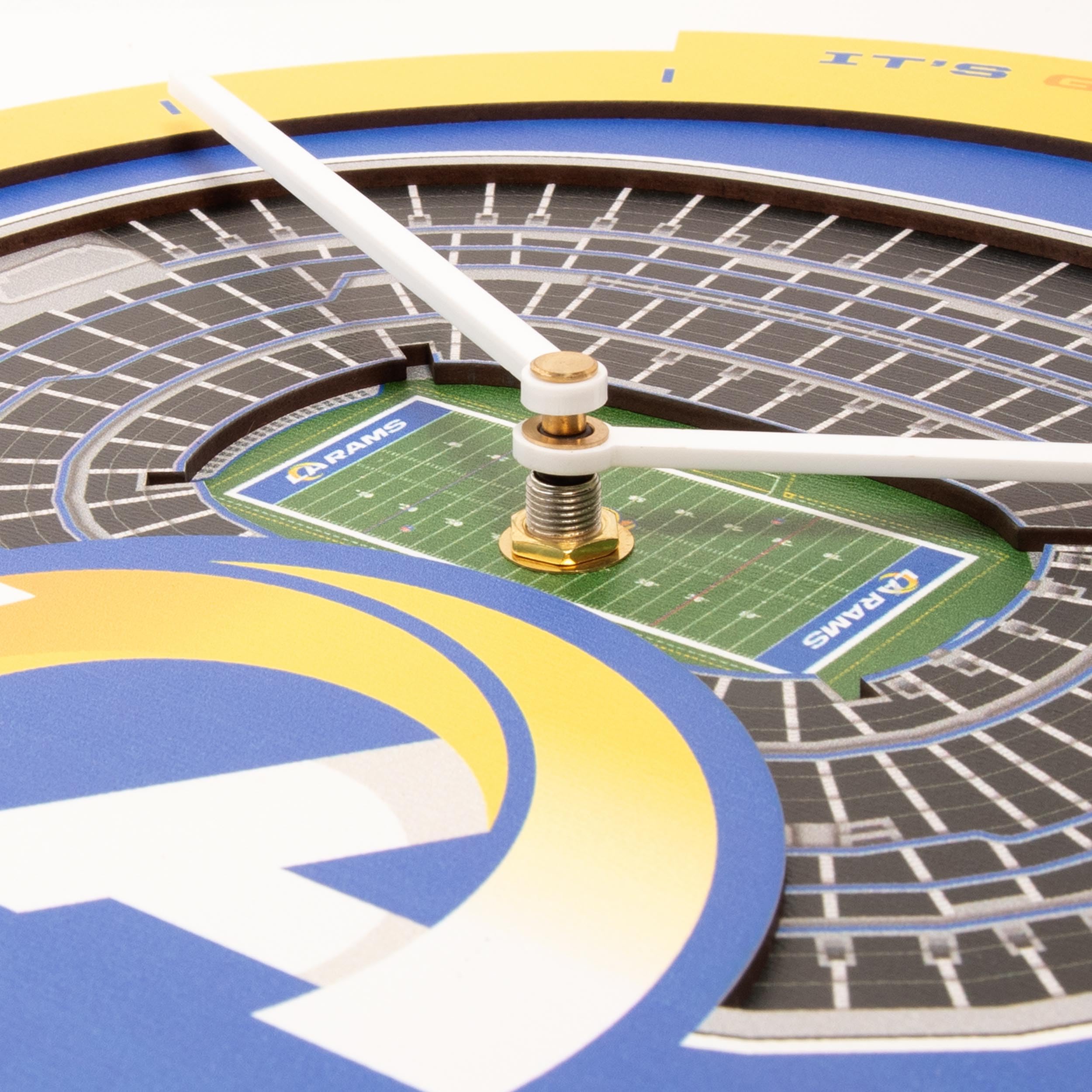 YouTheFan NFL Los Angeles Rams 3D StadiumView Clock - Sports Collectibles, Sports Memorabilia, Sports Fan Shop, Sports Gifts