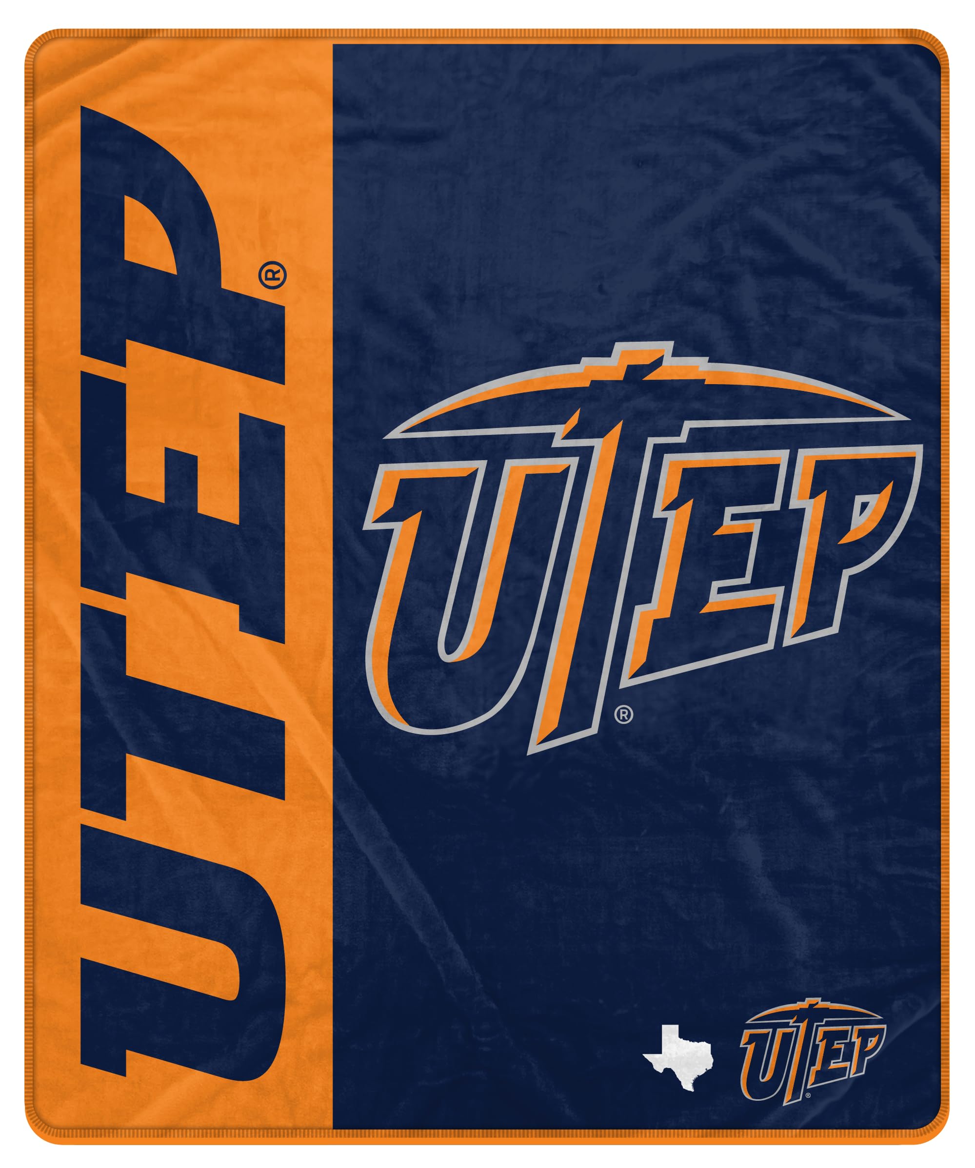 Proformance Home NCAA UTEP Miners Endzone Ultra Soft Tailgate Throw - Sports Gifts, Sports Memorabilia, Sports Collectibles, Fan Shop