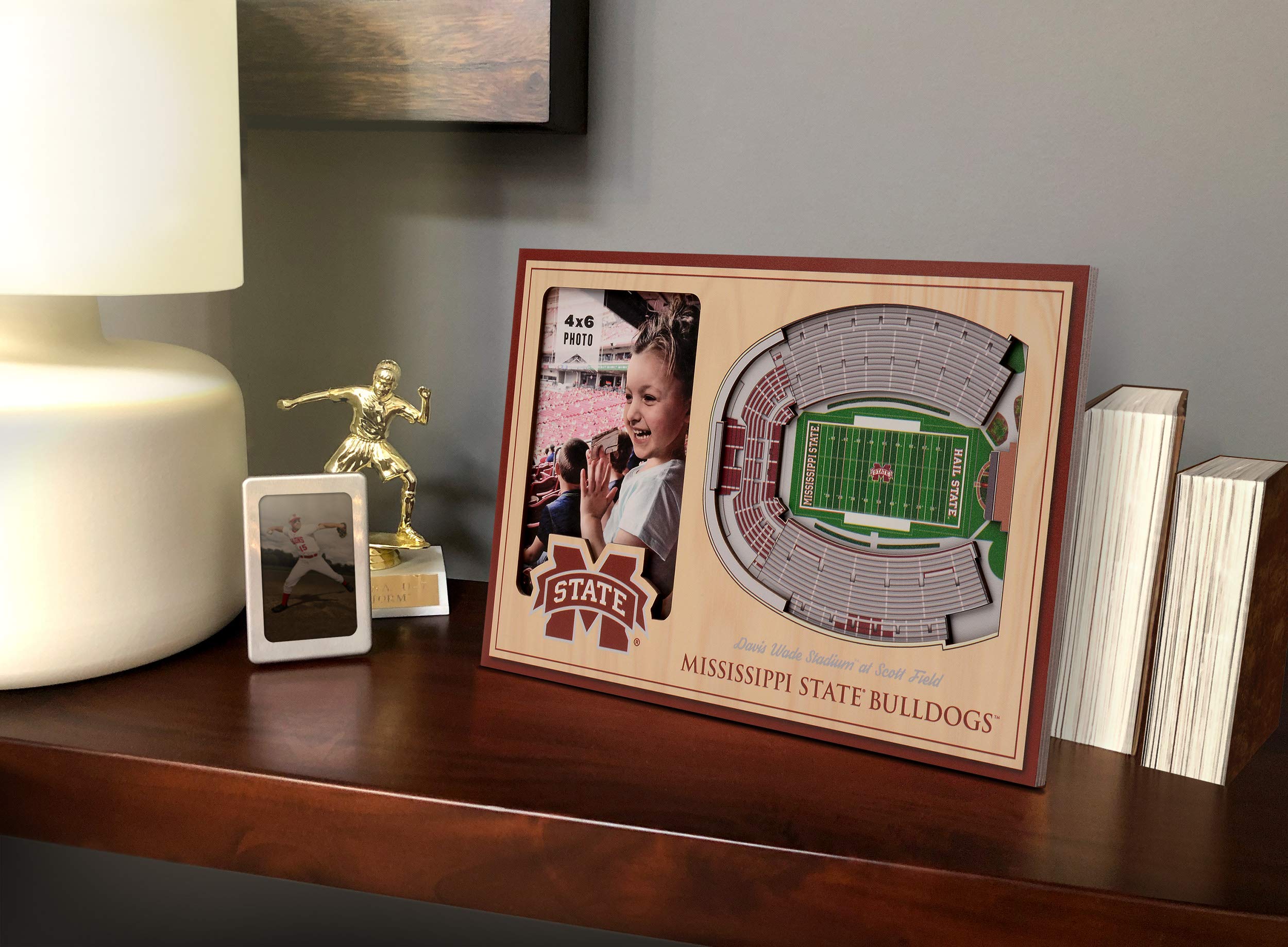 YouTheFan NCAA Mississippi State Bulldogs 3D StadiumView Picture Frame - Davis Wade Stadium at Scott Field - Sports Collectibles, Sports Memorabilia, Sports Fan Shop, Sports Gifts