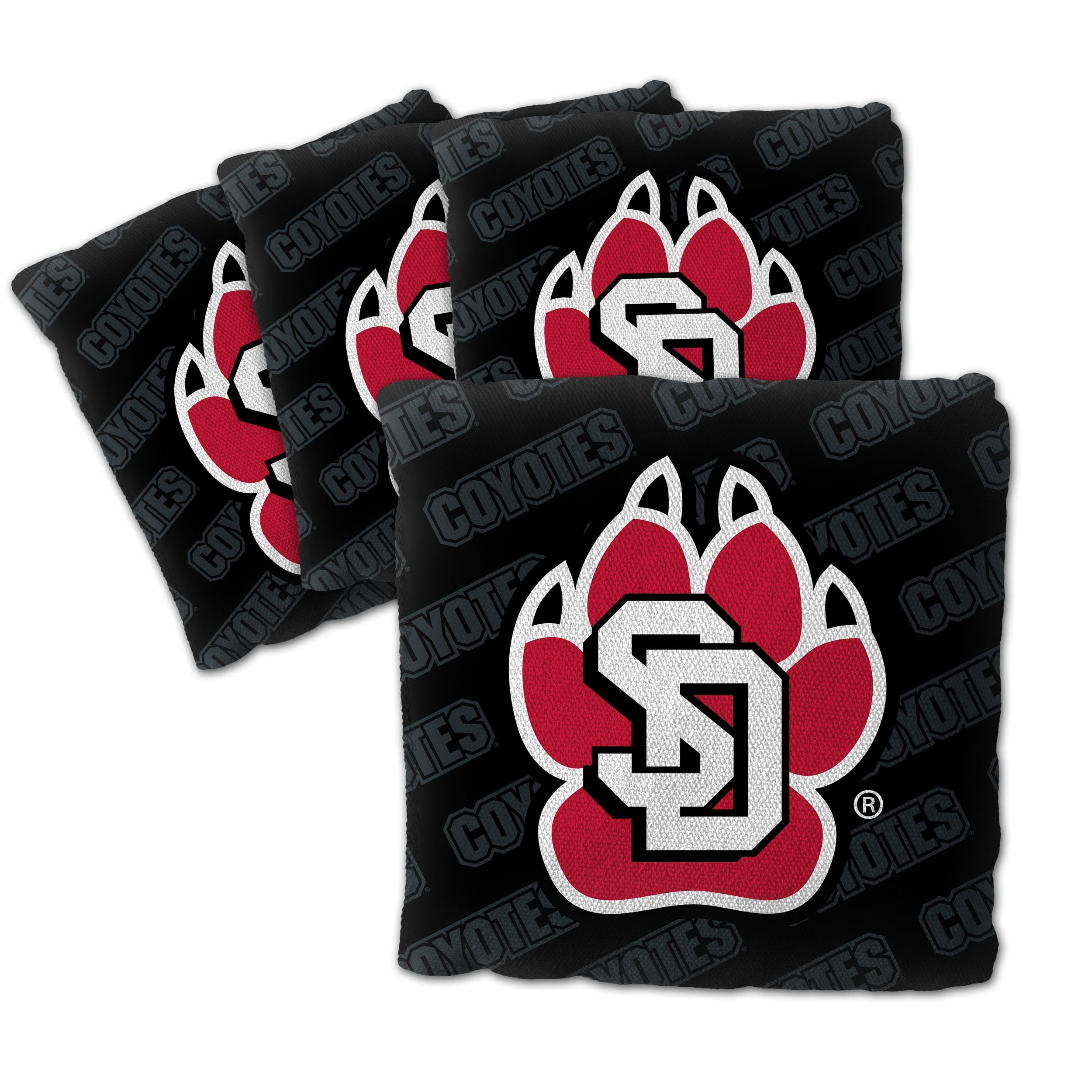 YouTheFan NCAA South Dakota Coyotes Cornhole Bags - 4PK - Black - Sports Collectibles, Sports Memorabilia, Sports Fan Shop, Sports Gifts