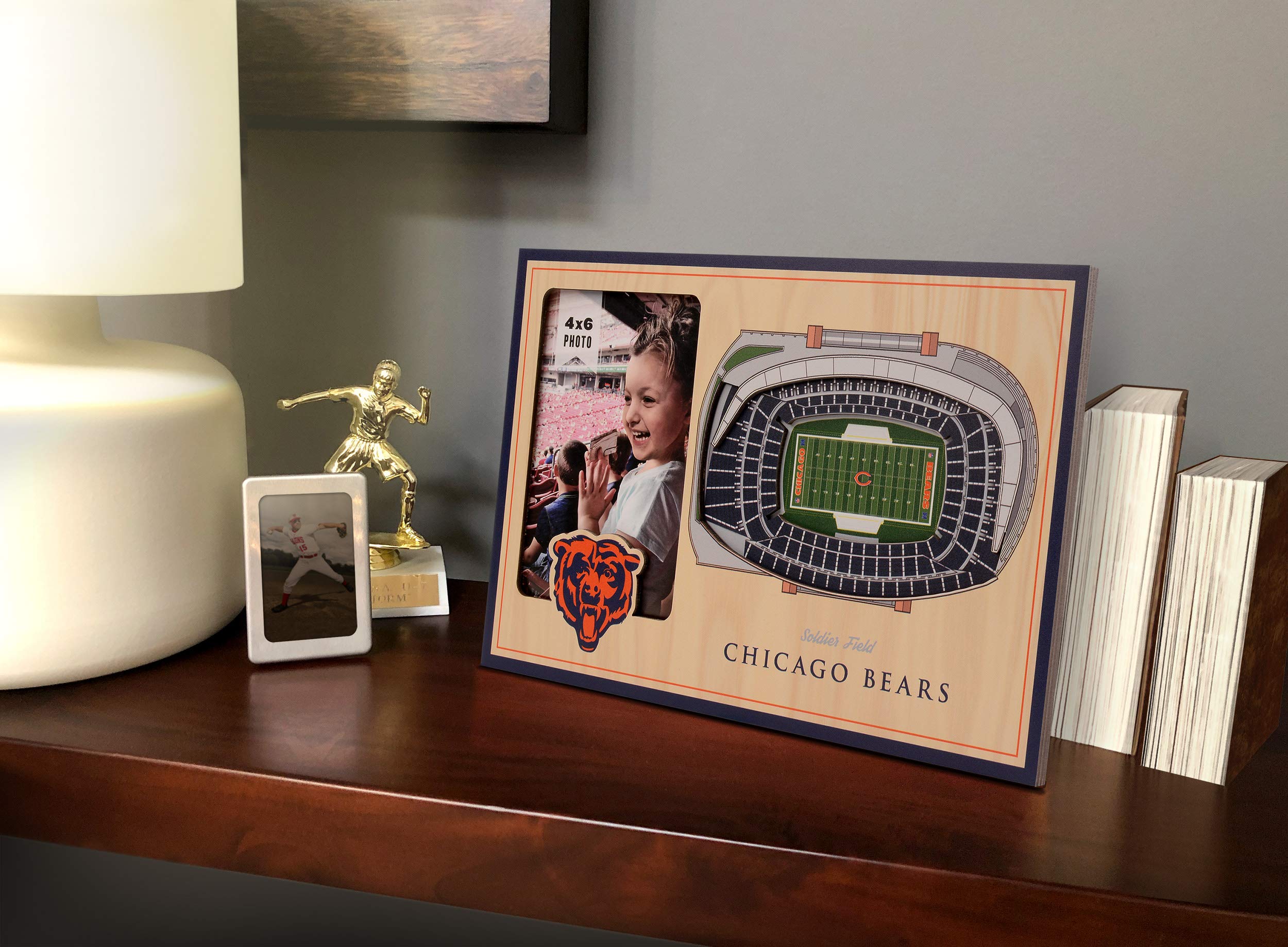 YouTheFan NFL Chicago Bears 3D StadiumViews Picture Frame - Sports Collectibles, Sports Memorabilia, Sports Fan Shop, Sports Gifts