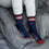 For Bare Feet NFL Youth 4 Stripe Deuce Crew Sock, New England Patriots, One Size - Sports Gifts, Sports Memorabilia, Sports Collectibles, Fan Shop