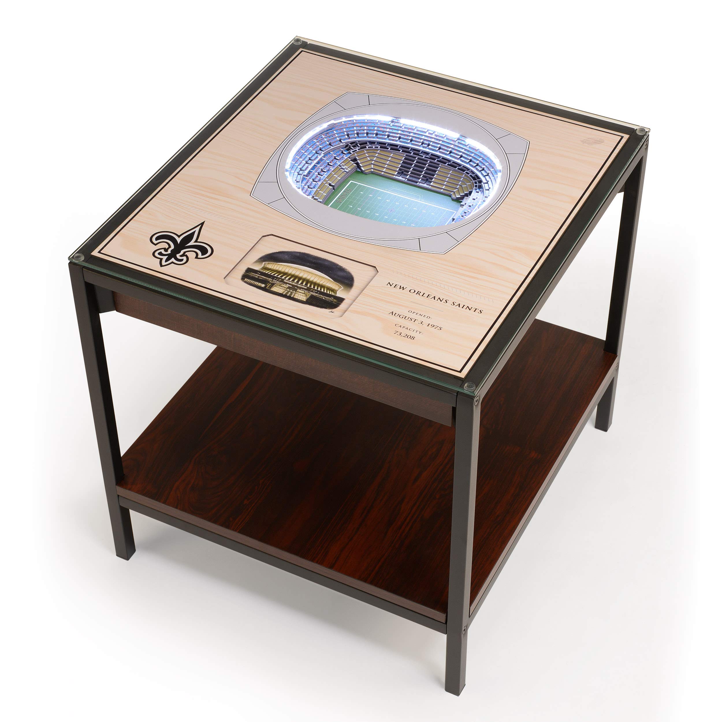 YouTheFan NFL New Orleans Saints 25-Layer StadiumView Lighted End Table - Sports Collectibles, Sports Memorabilia, Sports Fan Shop, Sports Gifts