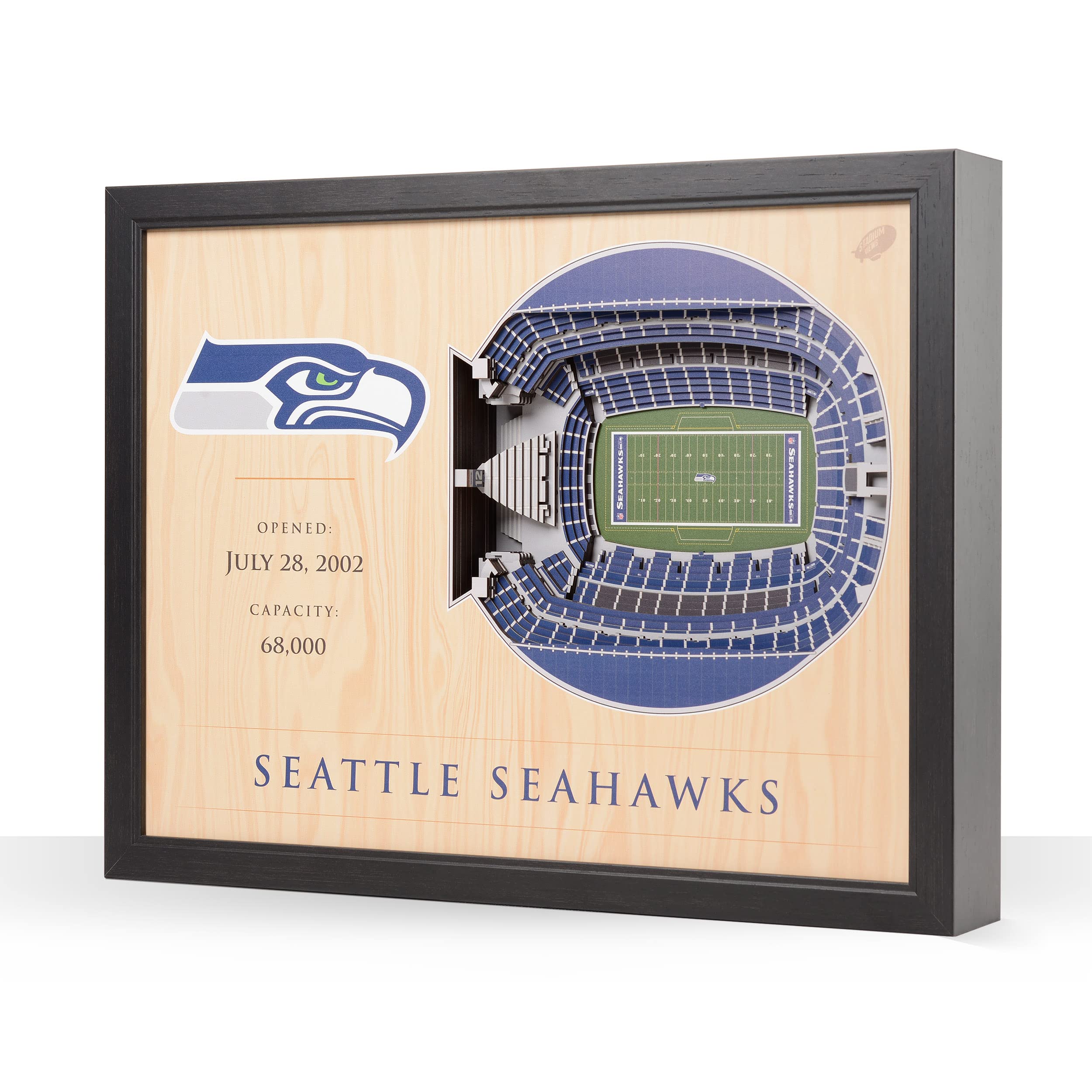 NFL Seattle Seahawks 25-Layer Stadiumviews 3D Wall Art - Sports Collectibles, Sports Memorabilia, Sports Fan Shop, Sports Gifts