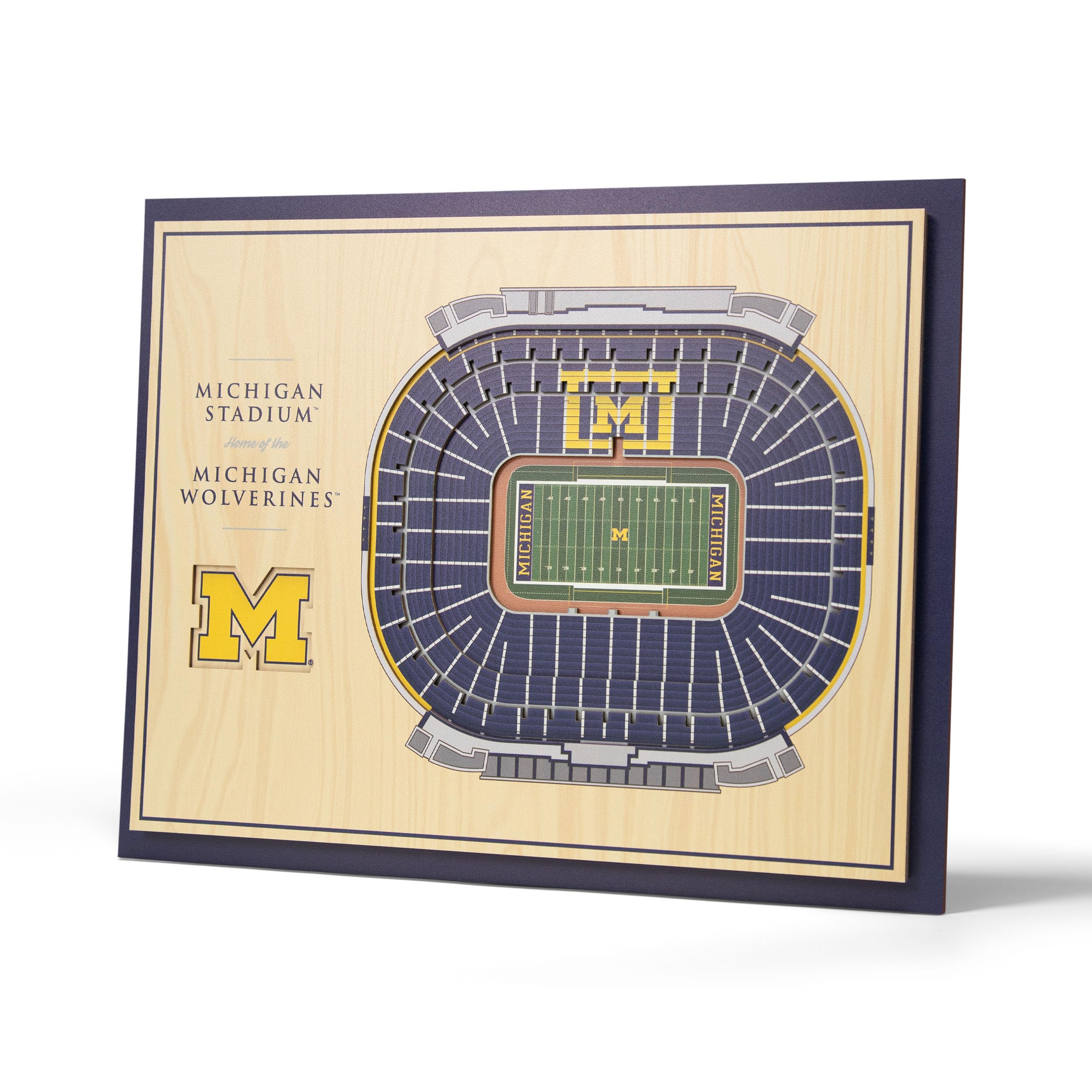 YouTheFan NCAA Michigan Wolverines 5-Layer StadiumView 3D Wall Art - Michigan Stadium - Sports Collectibles, Sports Memorabilia, Sports Fan Shop, Sports Gifts